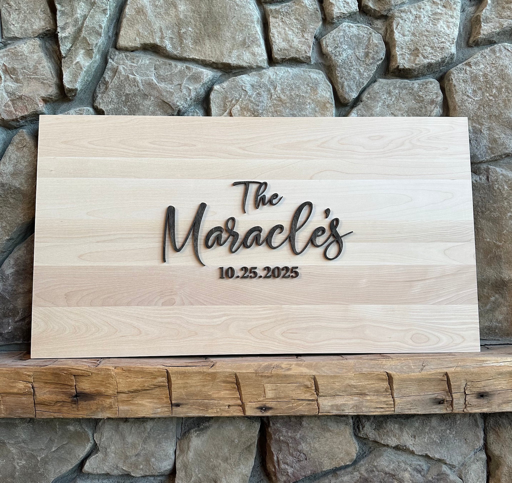 🪵 The Maracle Design — 3D Laser Cut Guestbook Alternative Sign