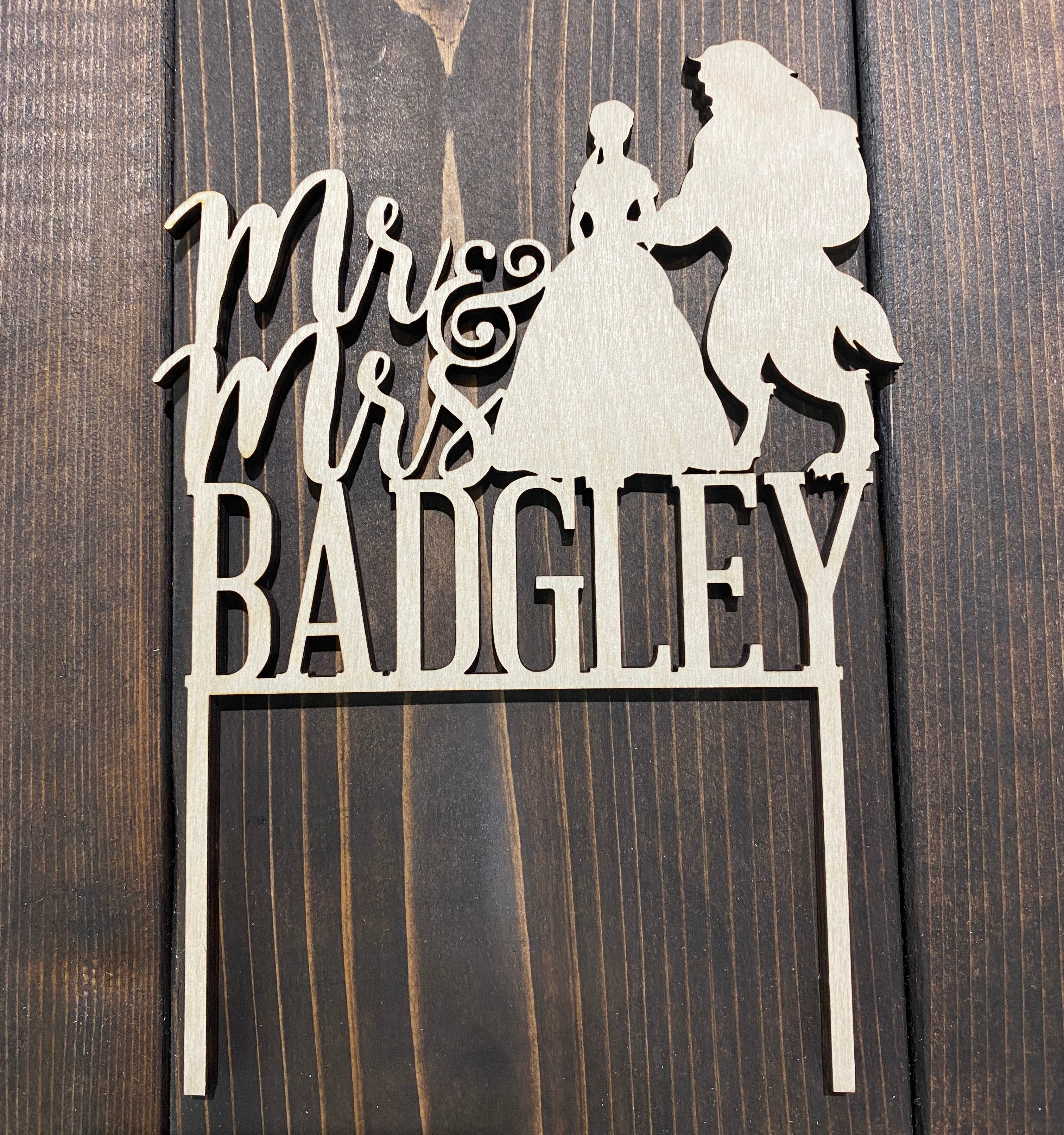Beauty & The Beast Caketop, Wedding Caketopper