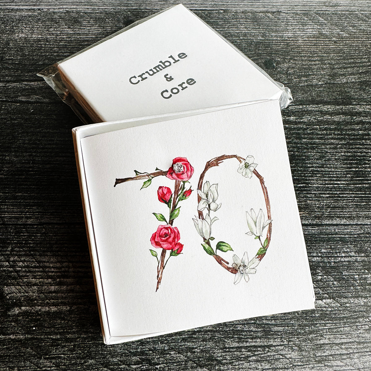 Crumble & Core Boxed Sterling Silver Earrings & Card Duo