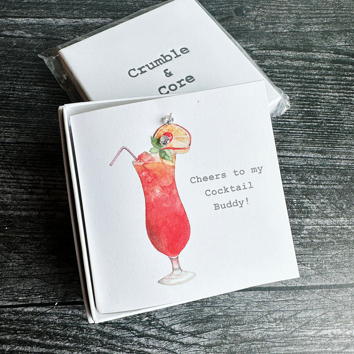 Crumble & Core Boxed Sterling Silver Earrings & Card Duo