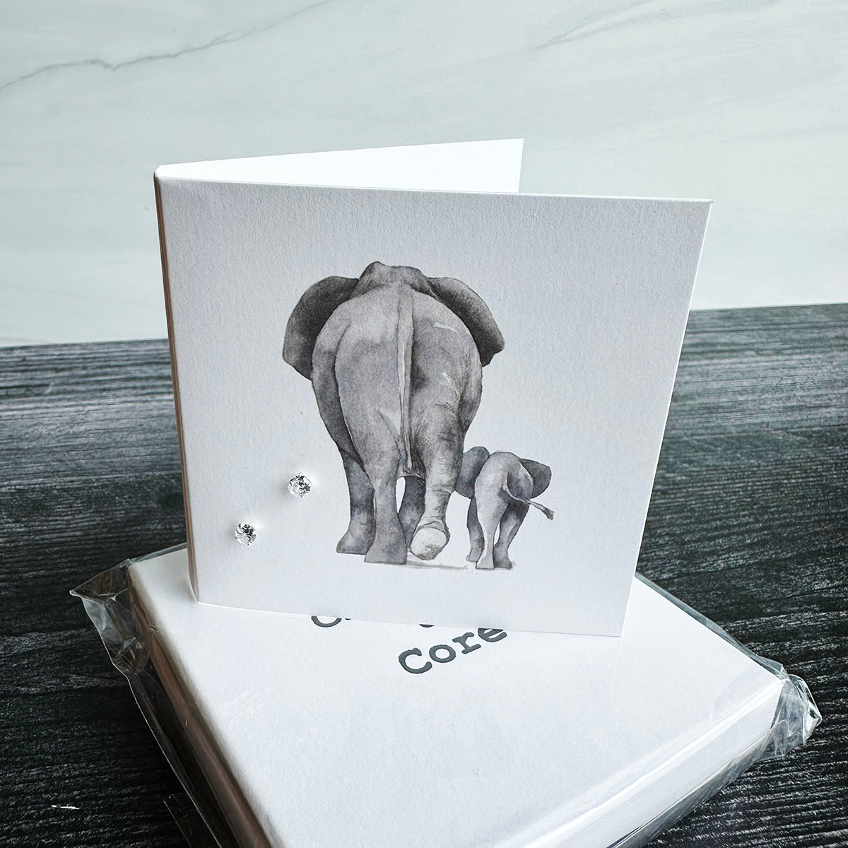 Crumble & Core Boxed Sterling Silver Earrings & Card Duo