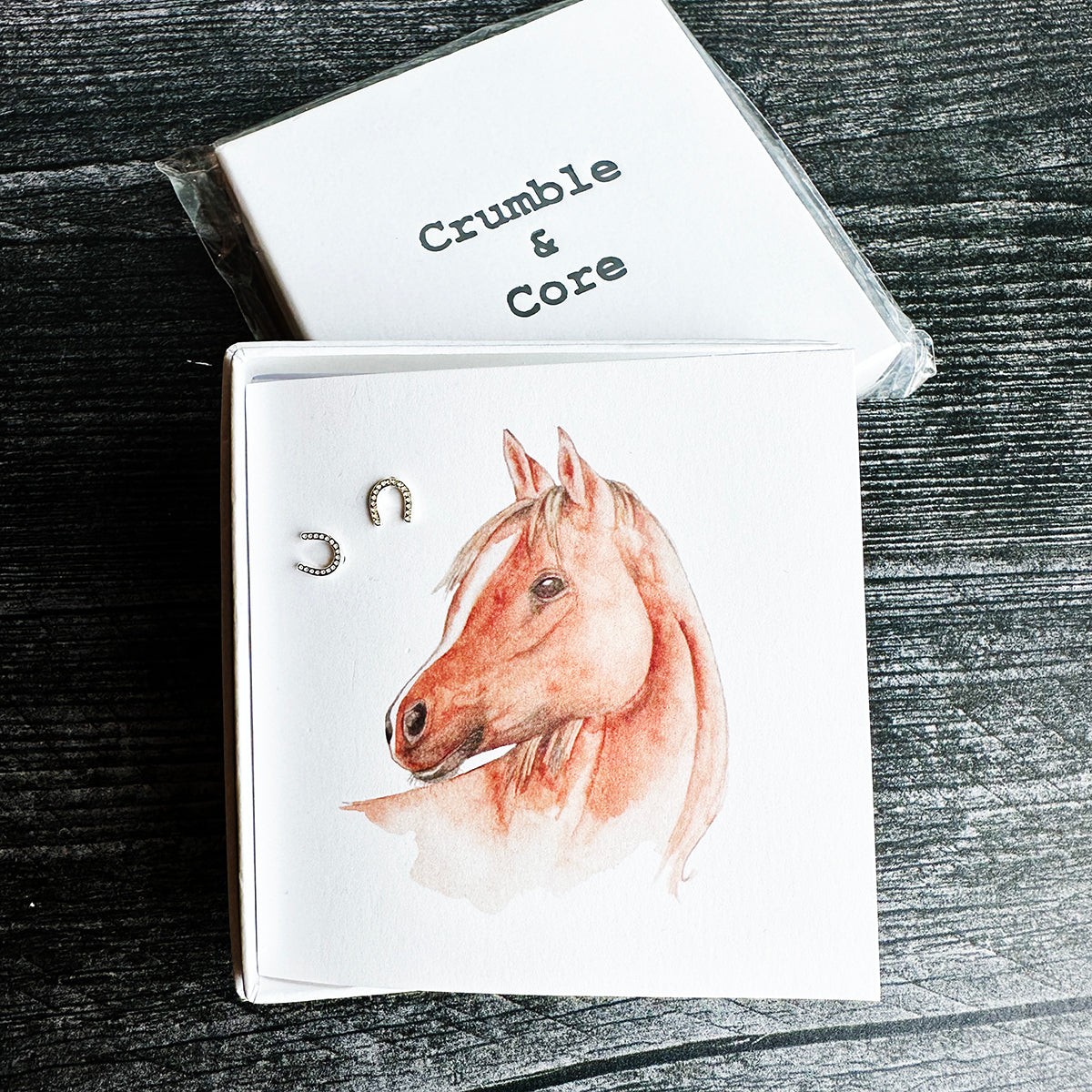 Crumble & Core Boxed Sterling Silver Earrings & Card Duo