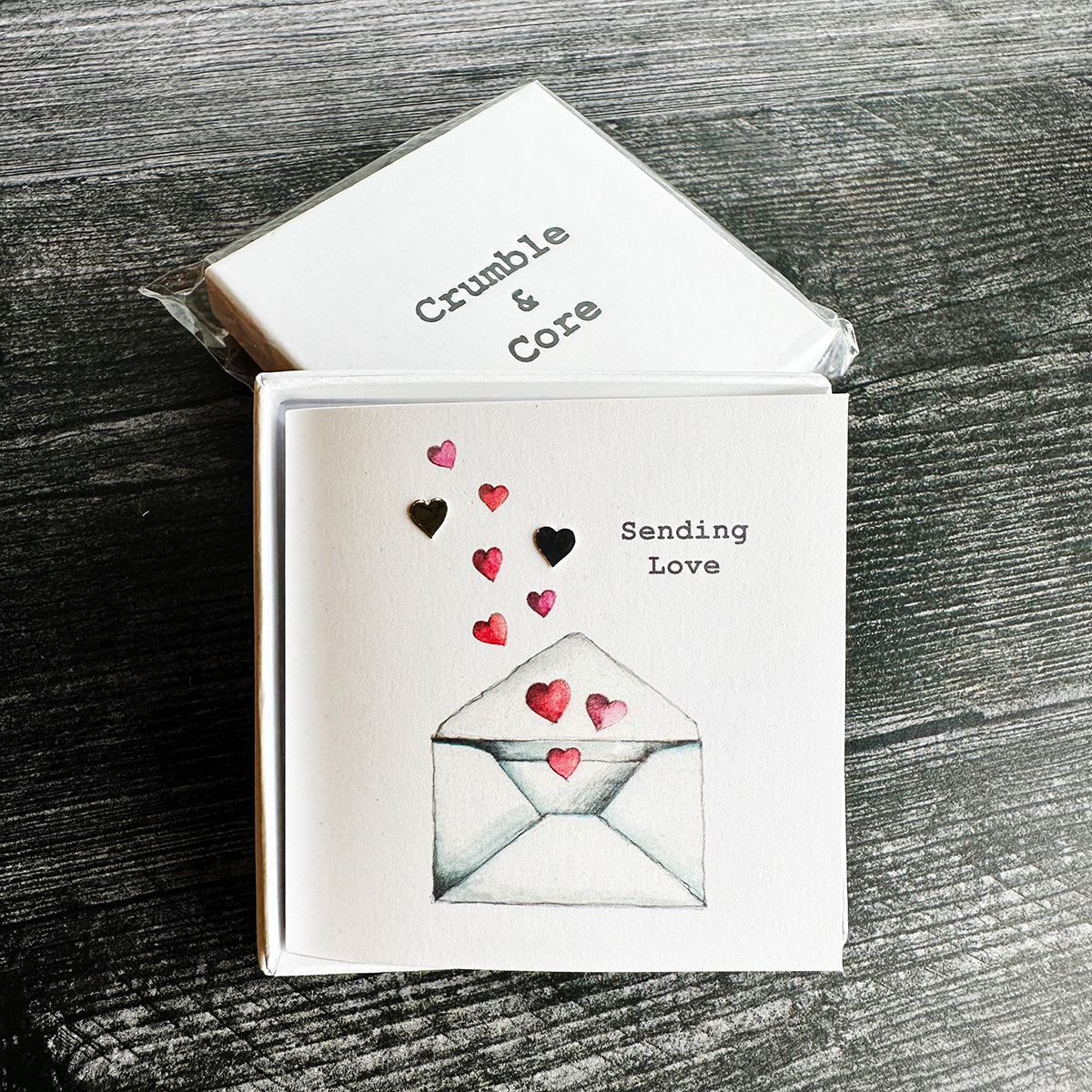 Crumble & Core Boxed Sterling Silver Earrings & Card Duo