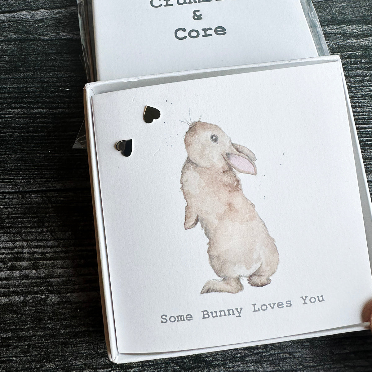 Crumble & Core Boxed Sterling Silver Earrings & Card Duo