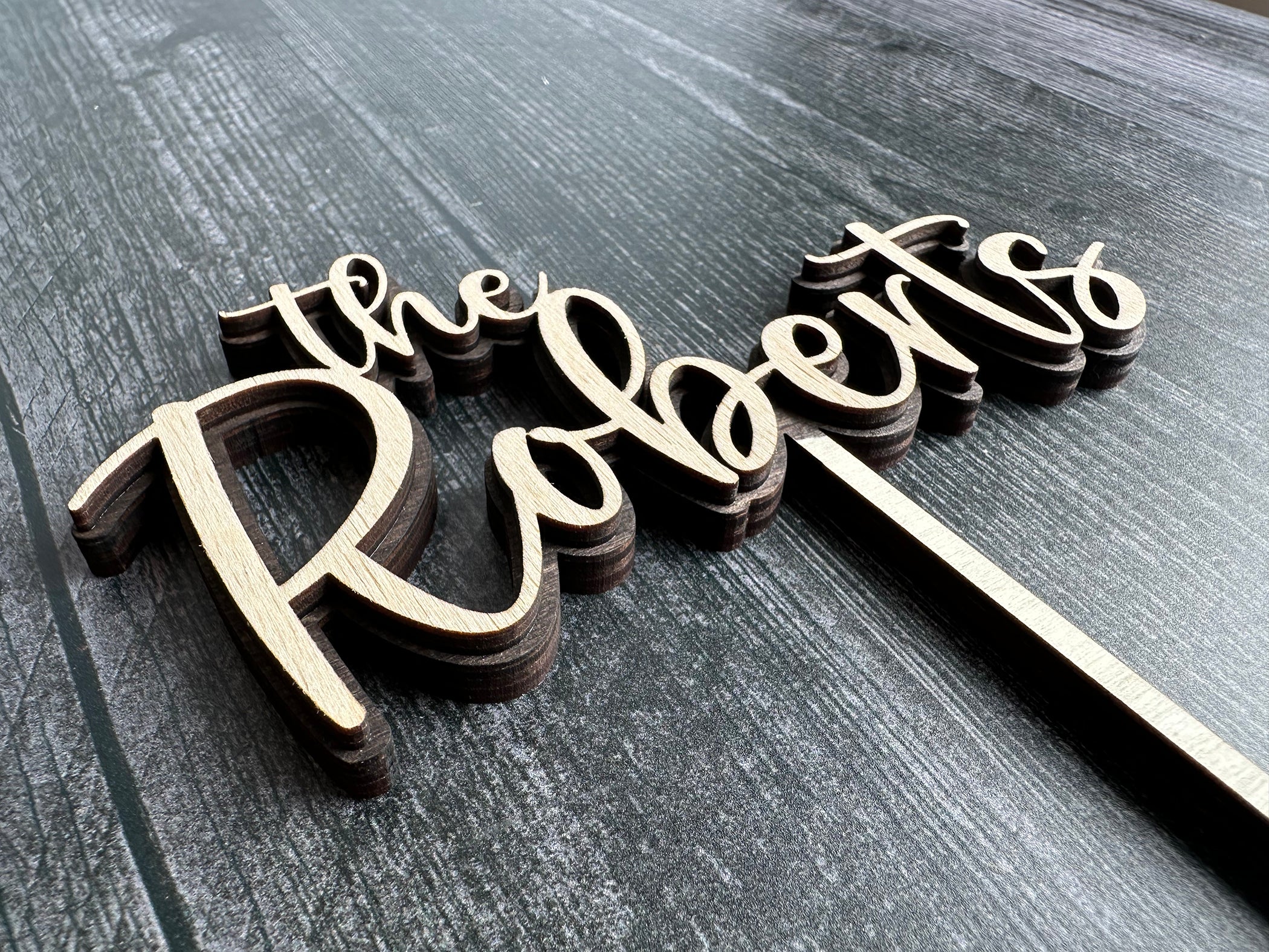 The New Last Name Caketop, Wedding or Anniversary Caketopper
