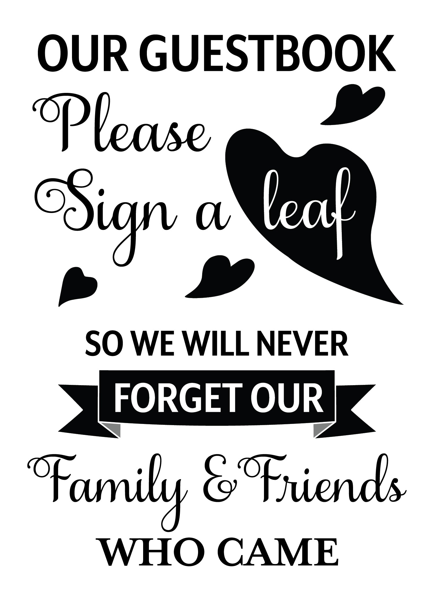 Love Knot Tree Guestbook Signature Board