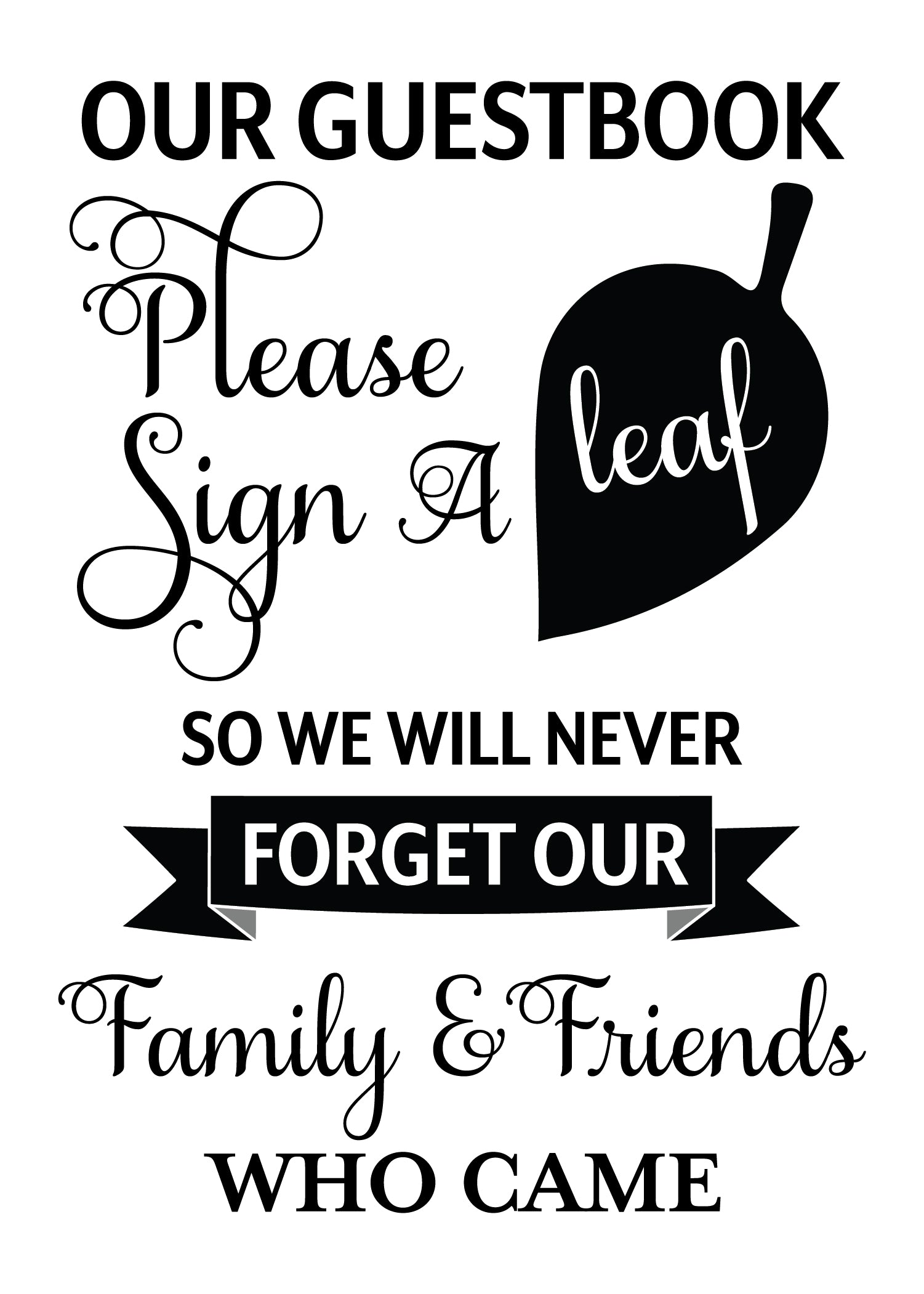 Family Tree Wood Guestbook Alternative Design 2 Horizontal