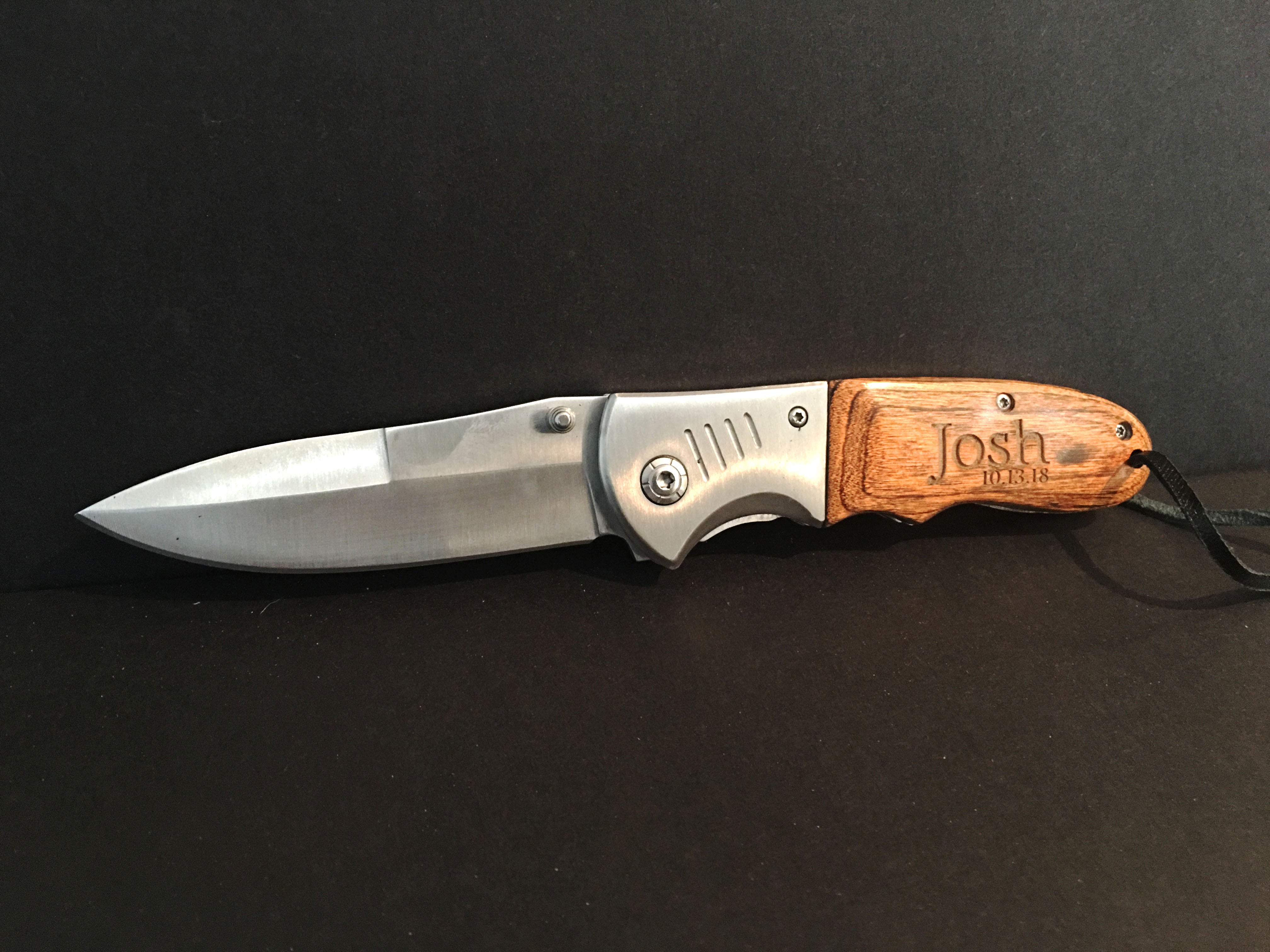 Engraved Hunting Knife