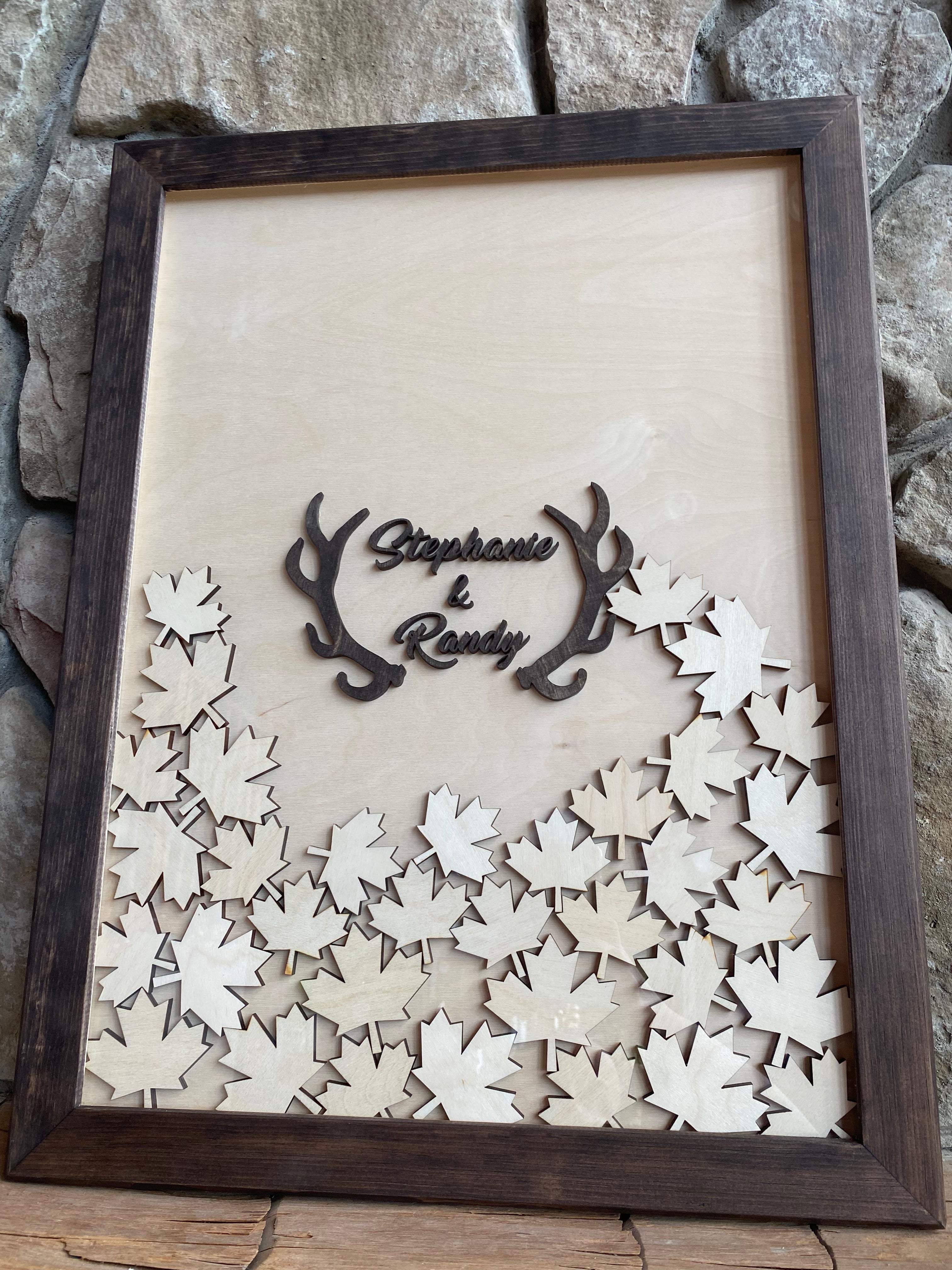 Leaf Drop Antler Guestbook Alternative