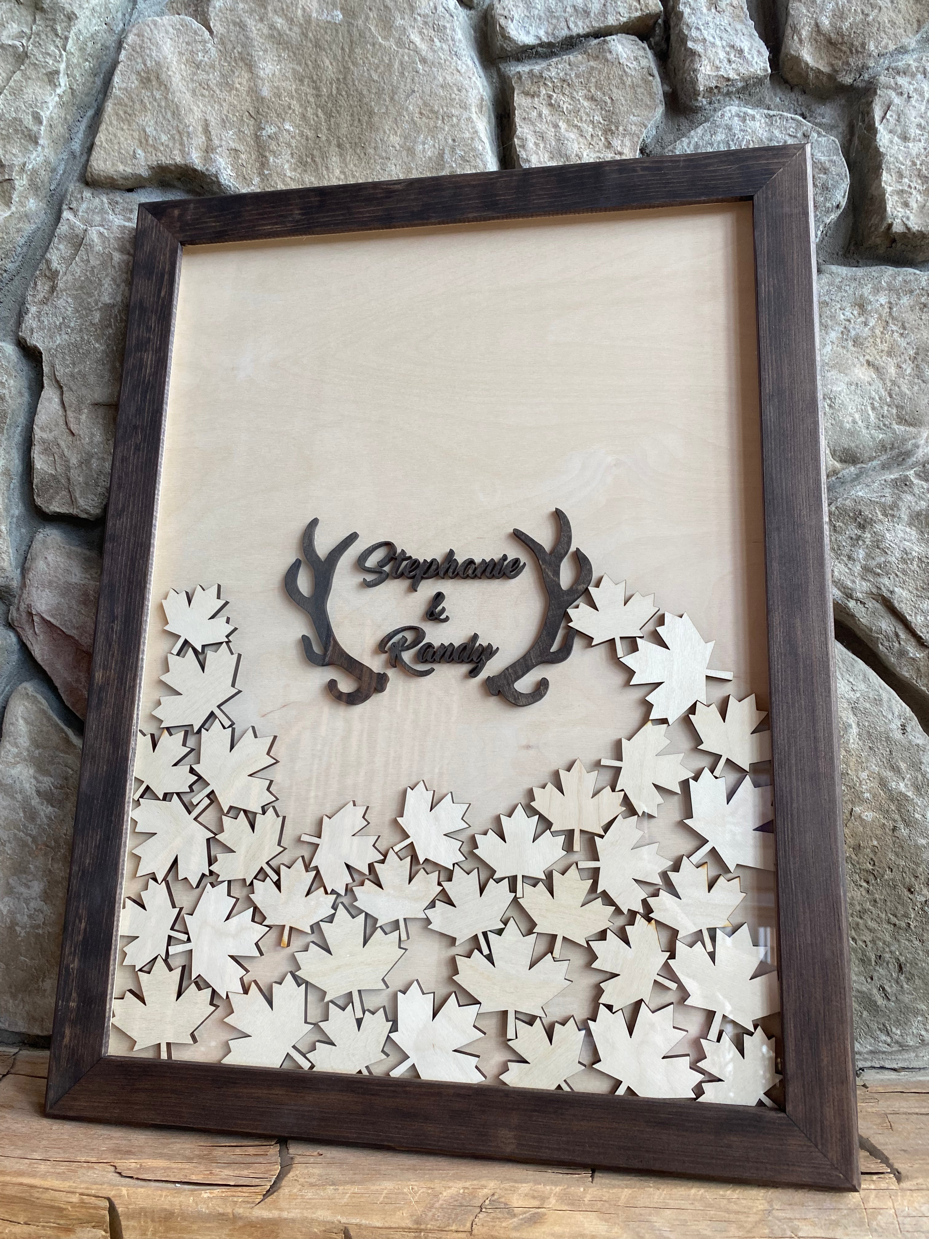 Leaf Drop Antler Guestbook Alternative