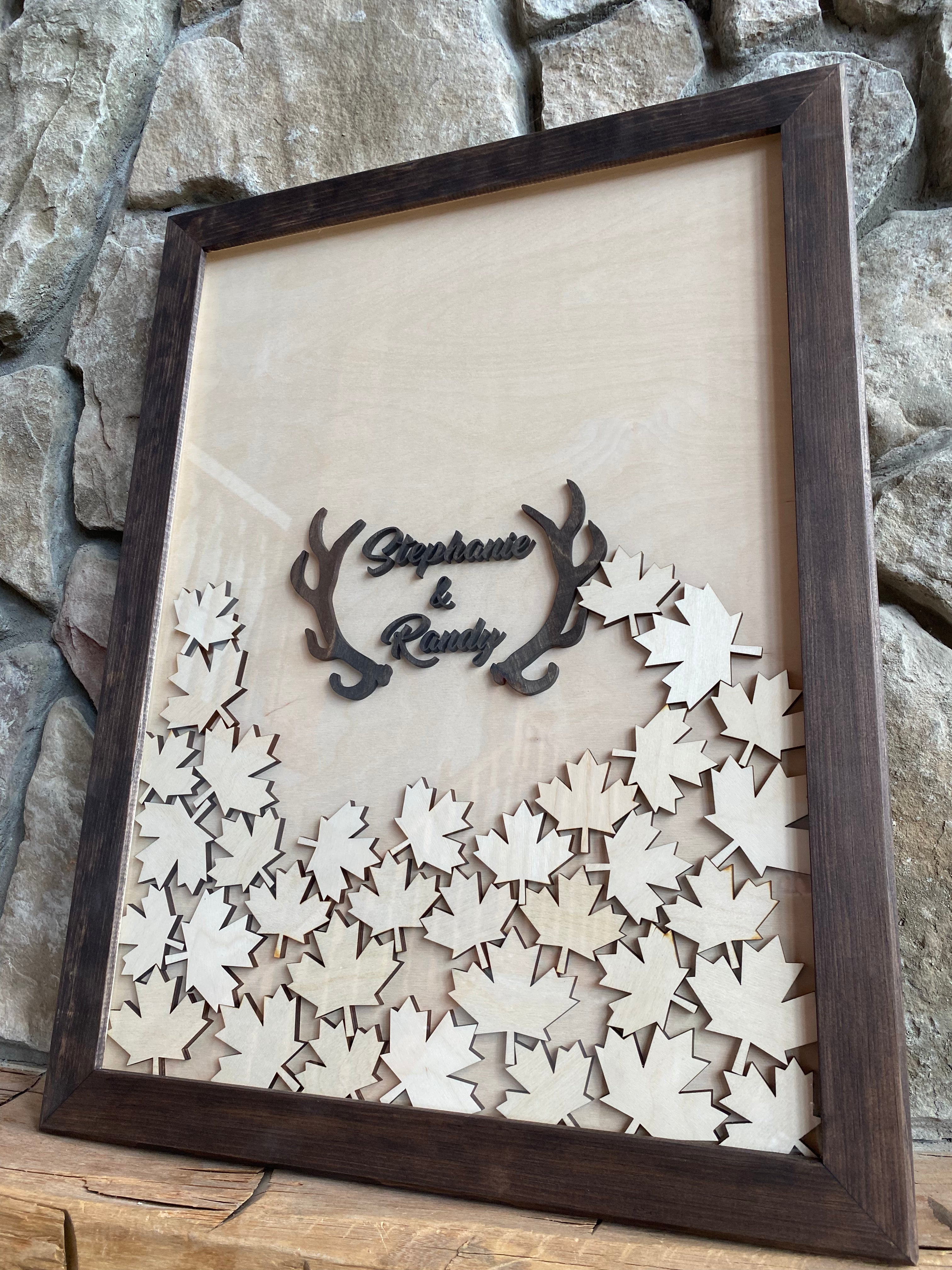 Leaf Drop Antler Guestbook Alternative