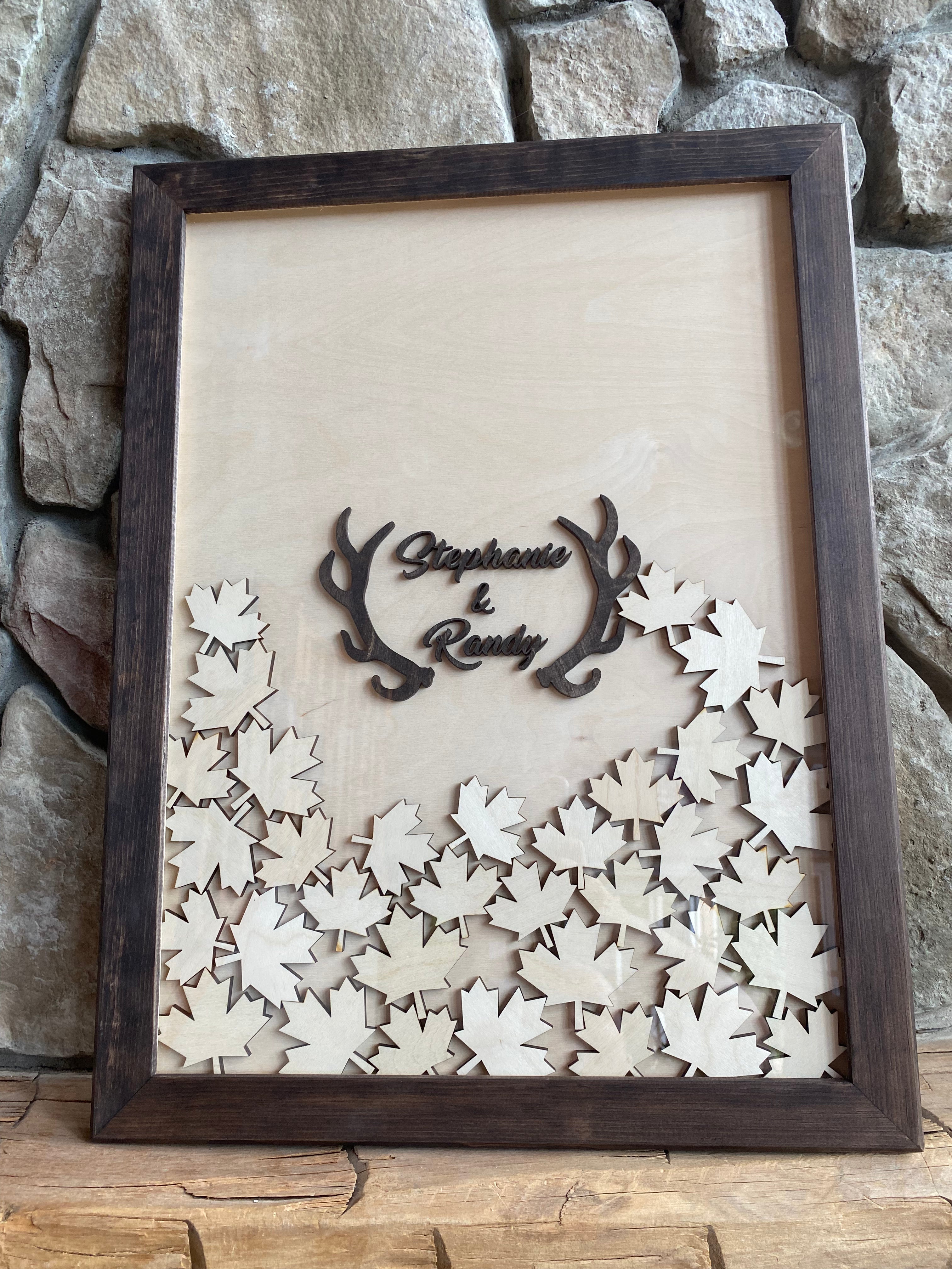 Leaf Drop Antler Guestbook Alternative