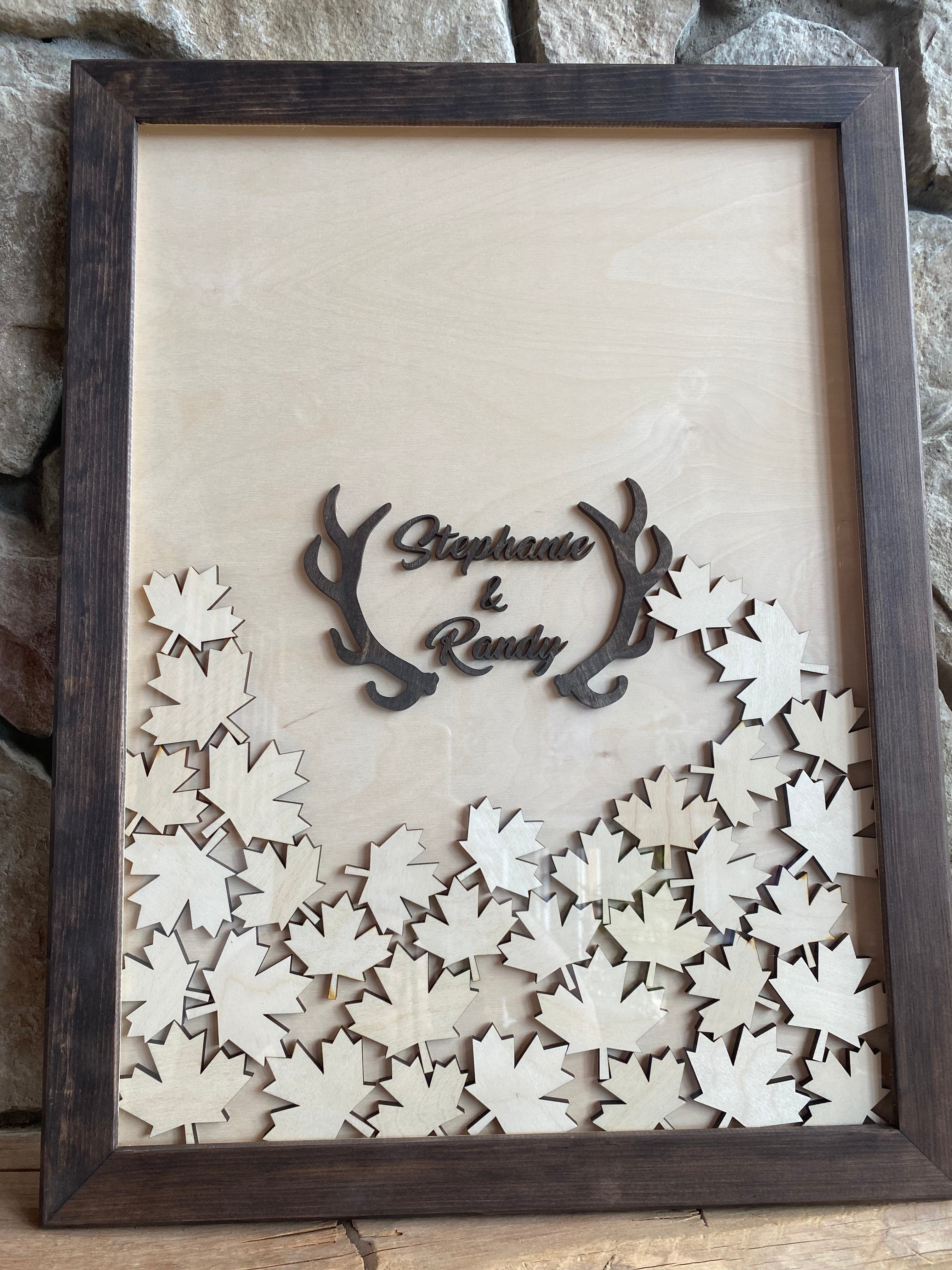 Leaf Drop Antler Guestbook Alternative