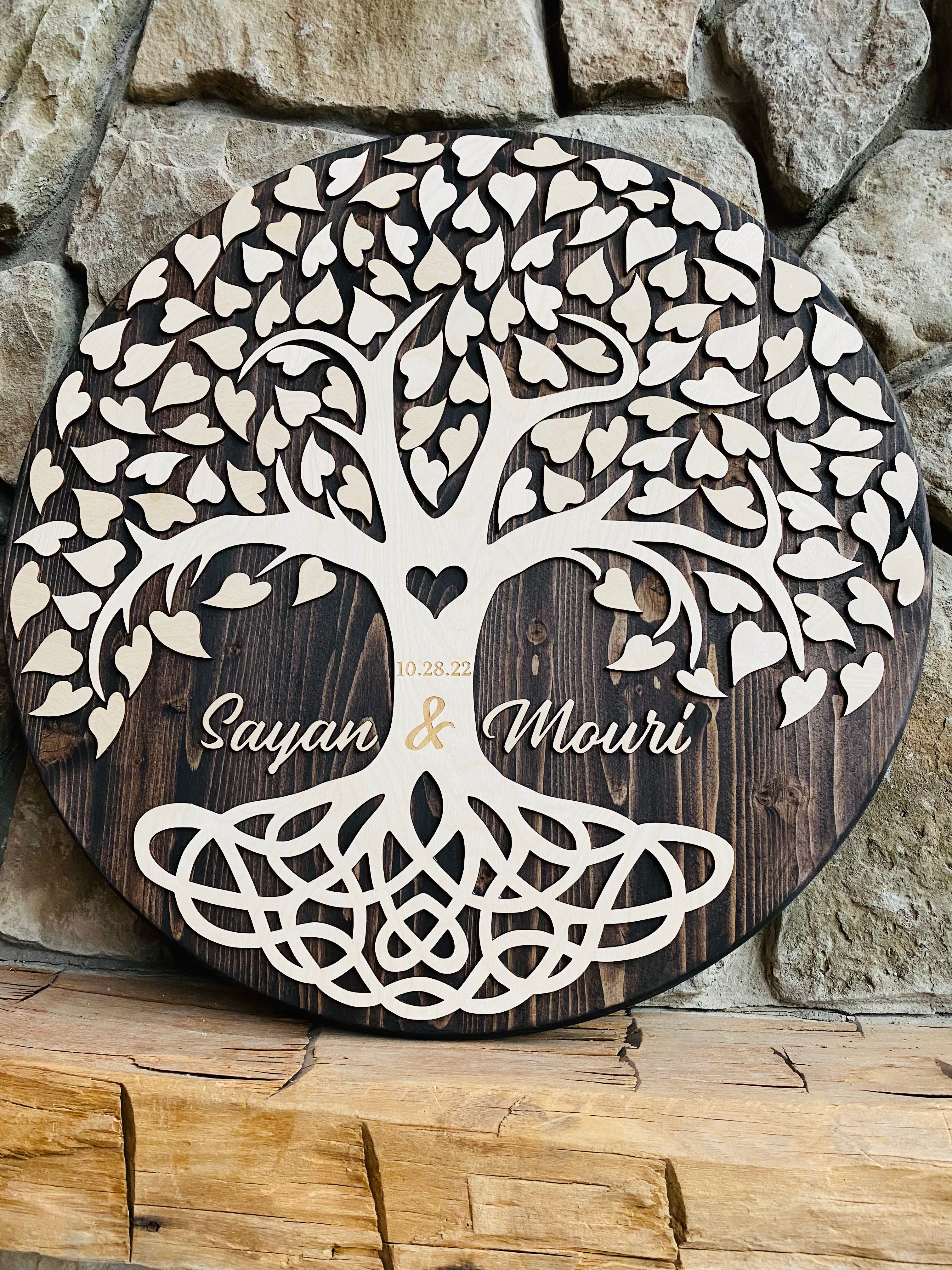 Love Knot Tree Guestbook Signature Board