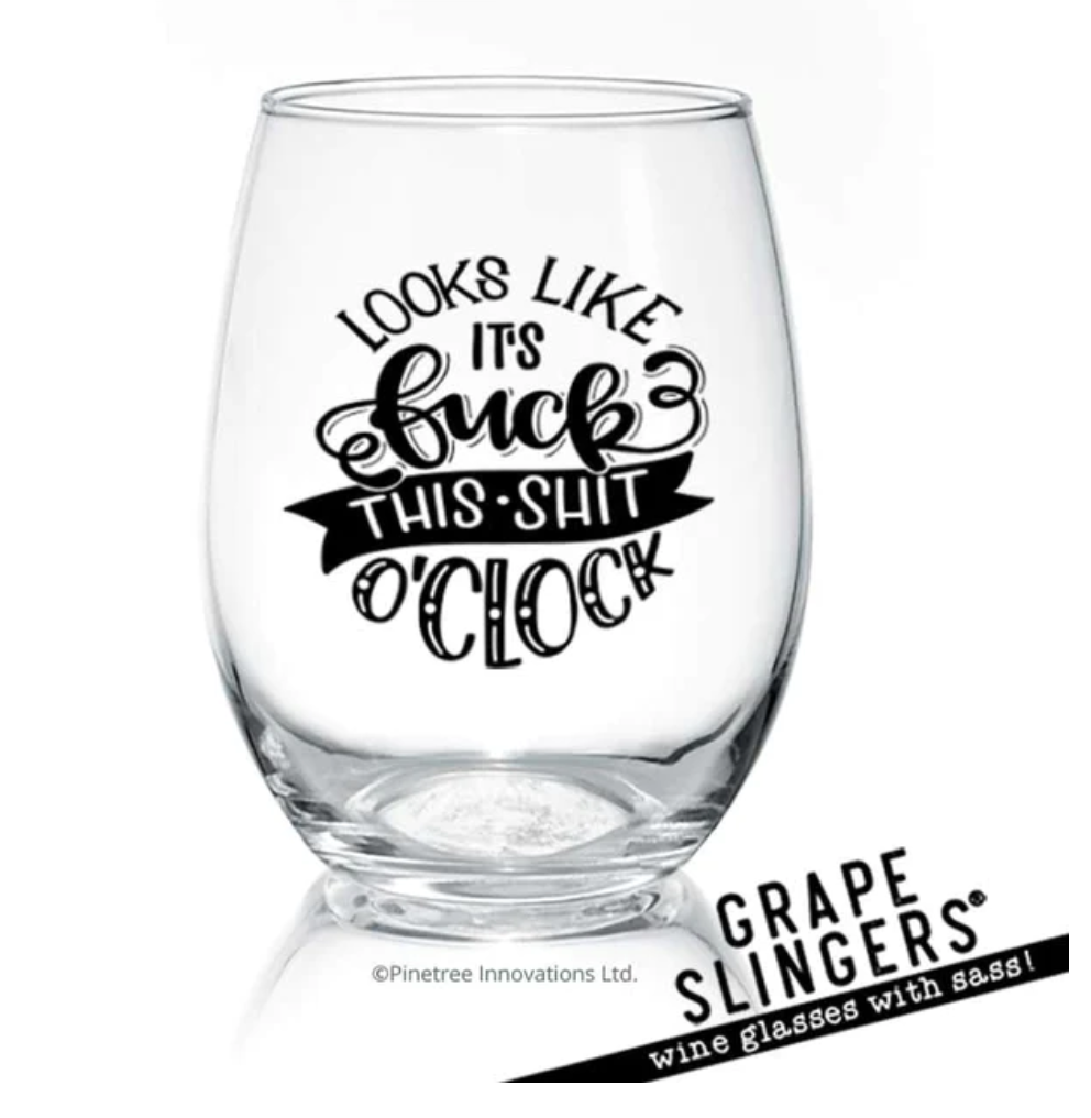 Pinetree- Sassy Stemless Wine Glass