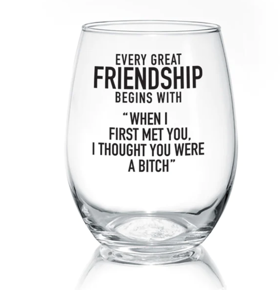 Pinetree- Sassy Stemless Wine Glass