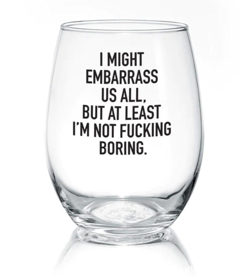 Pinetree- Sassy Stemless Wine Glass