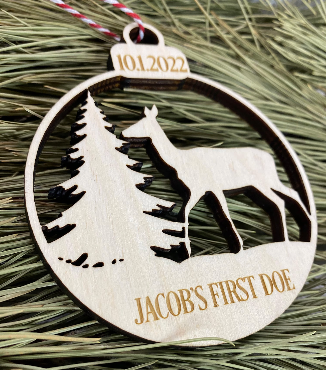 Doe Ornament, Deer Ornament
