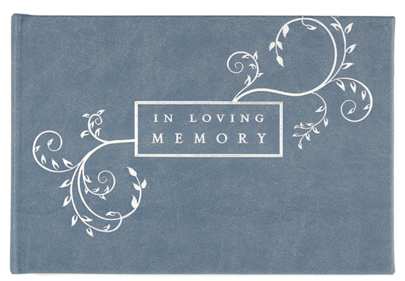 In Loving Memory Guest Book (Blue)