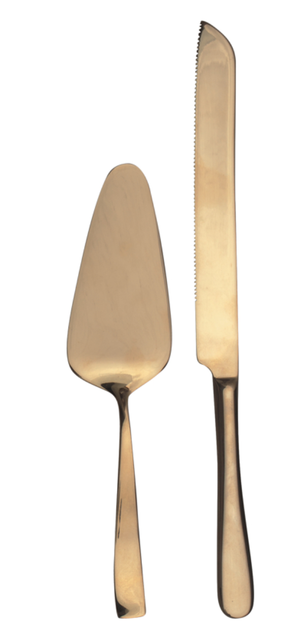 Cake Serving Set Gold