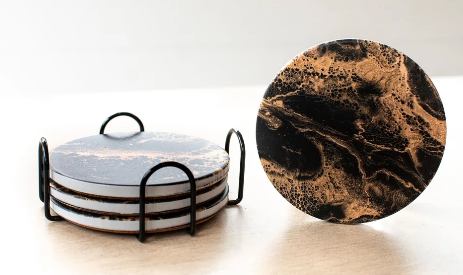 Lynn & Liana Ceramic Resin Coasters