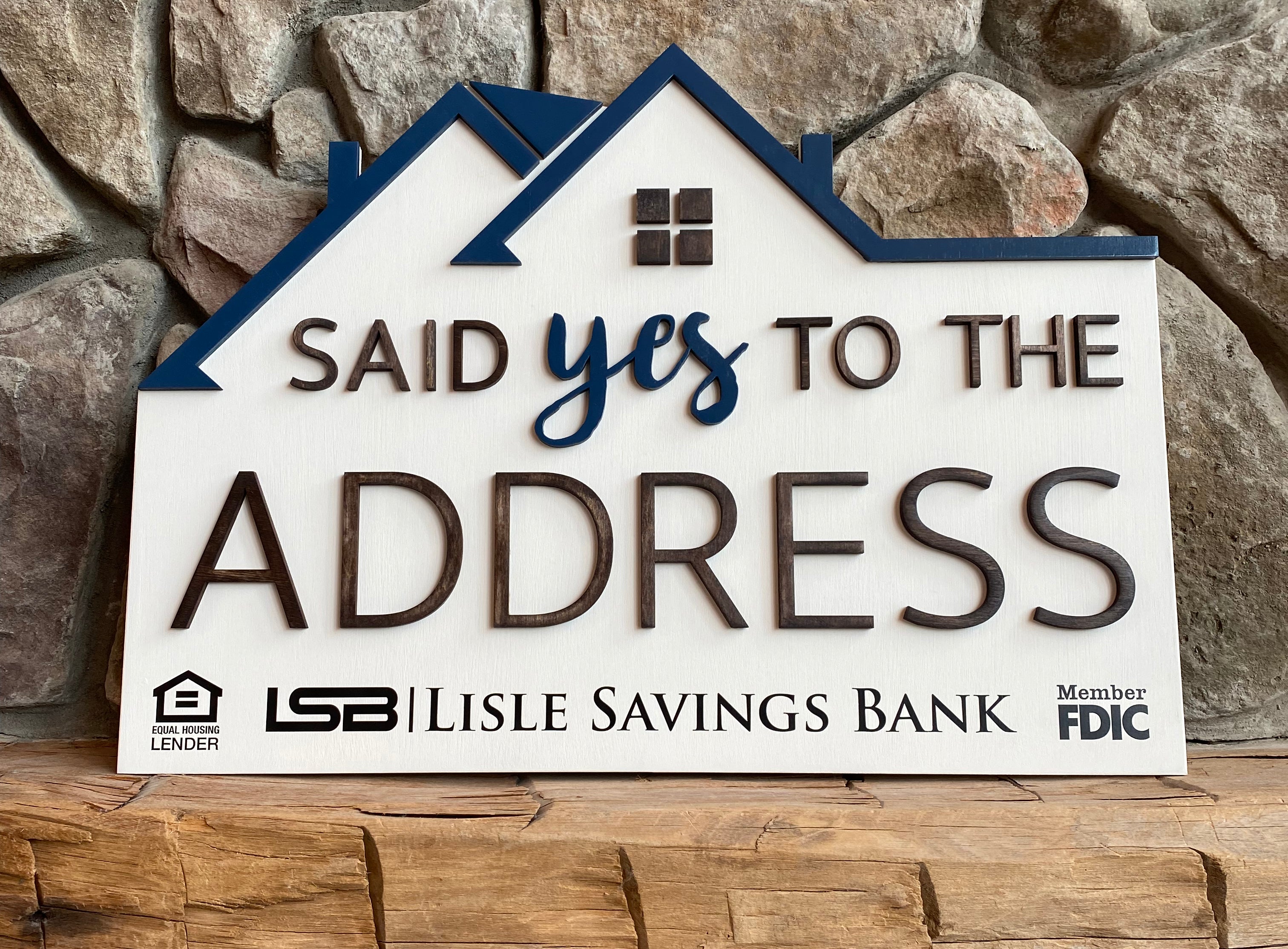 Said Yes to the Address Sign, Real Estate Social Media Sign
