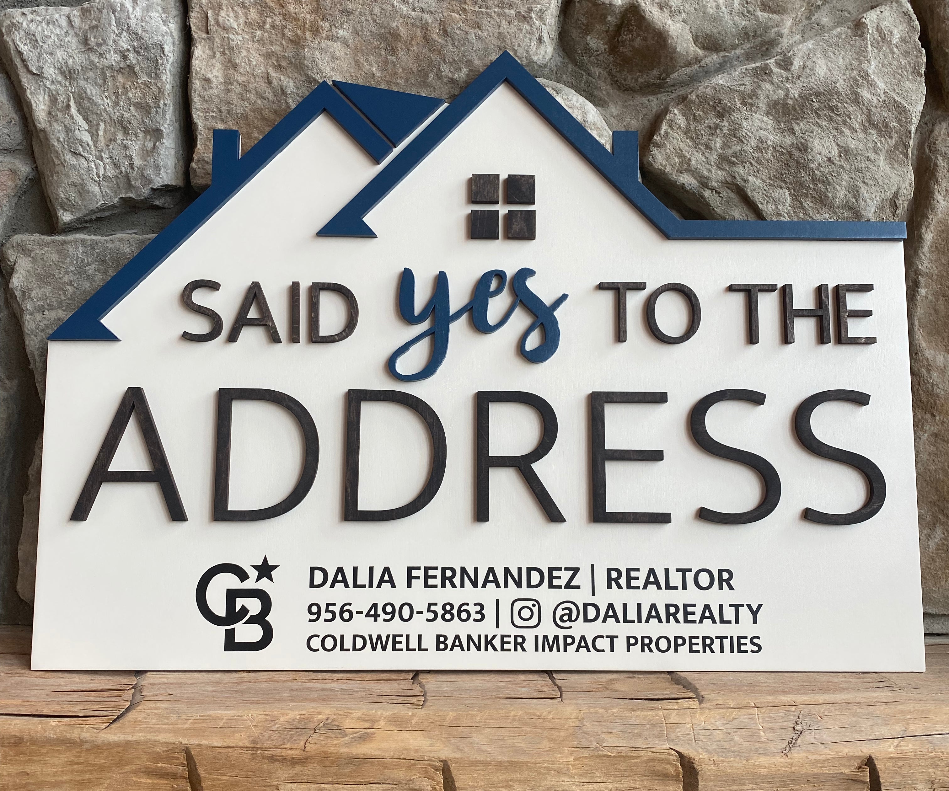 Said Yes to the Address Sign, Real Estate Social Media Sign