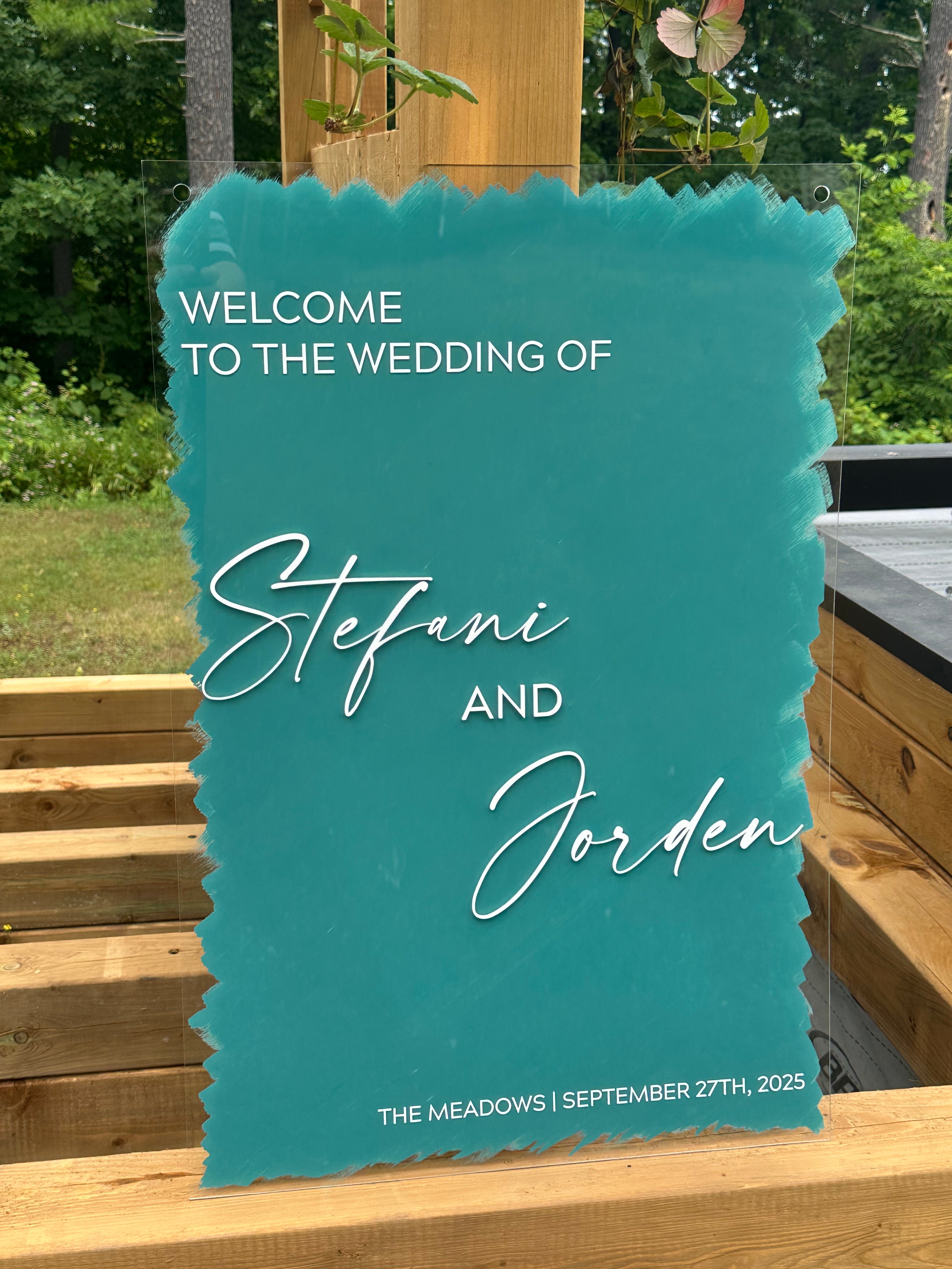 💎 Stefani Design — Custom Acrylic Wedding Welcome Sign