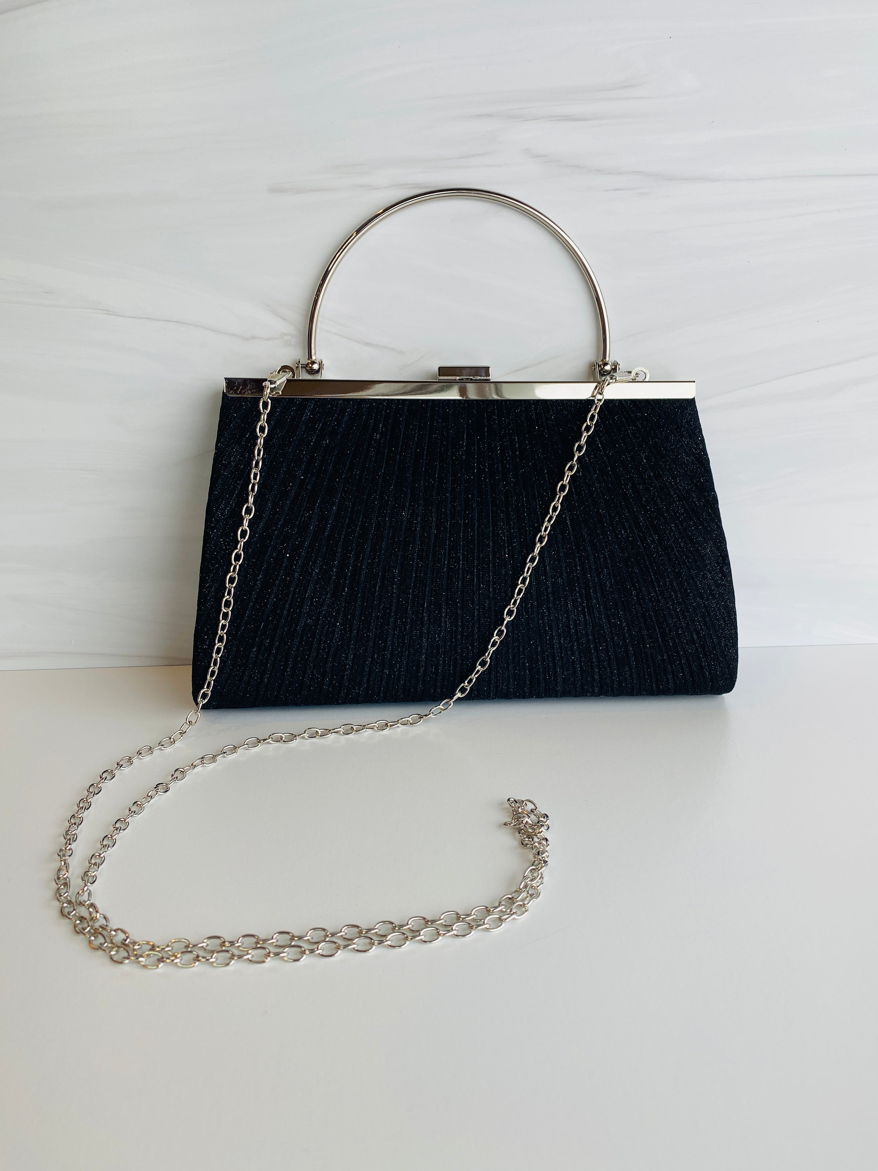 Evening Clutch with Half Moon Handle