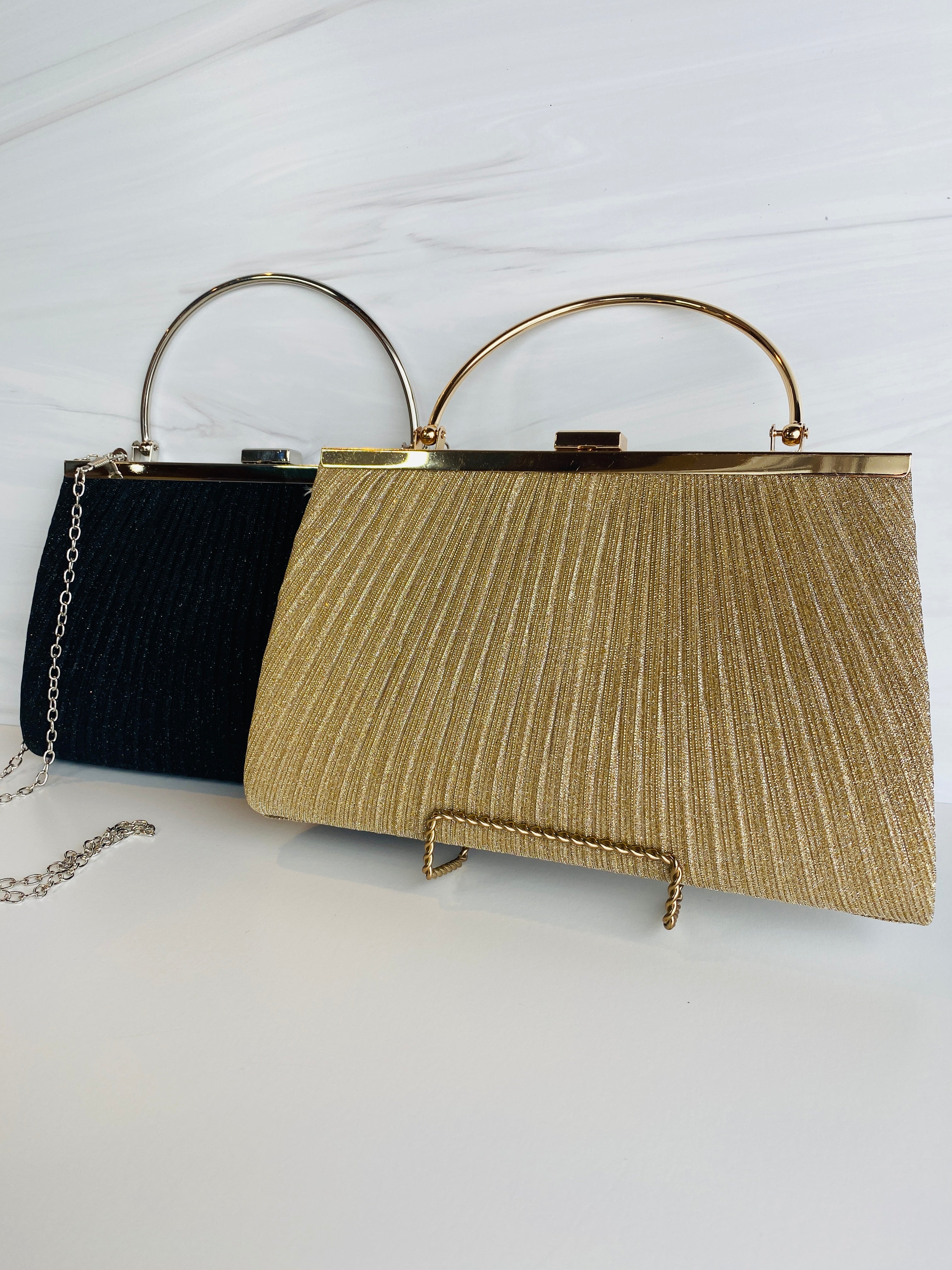 Evening Clutch with Half Moon Handle