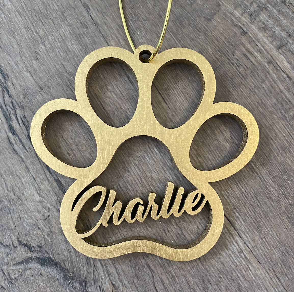 Custom Dog Paw Ornament