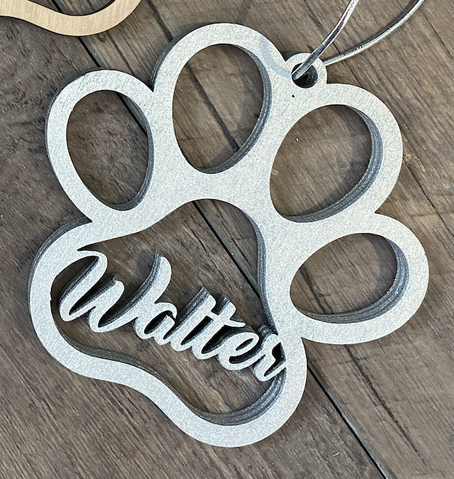 Custom Dog Paw Ornament