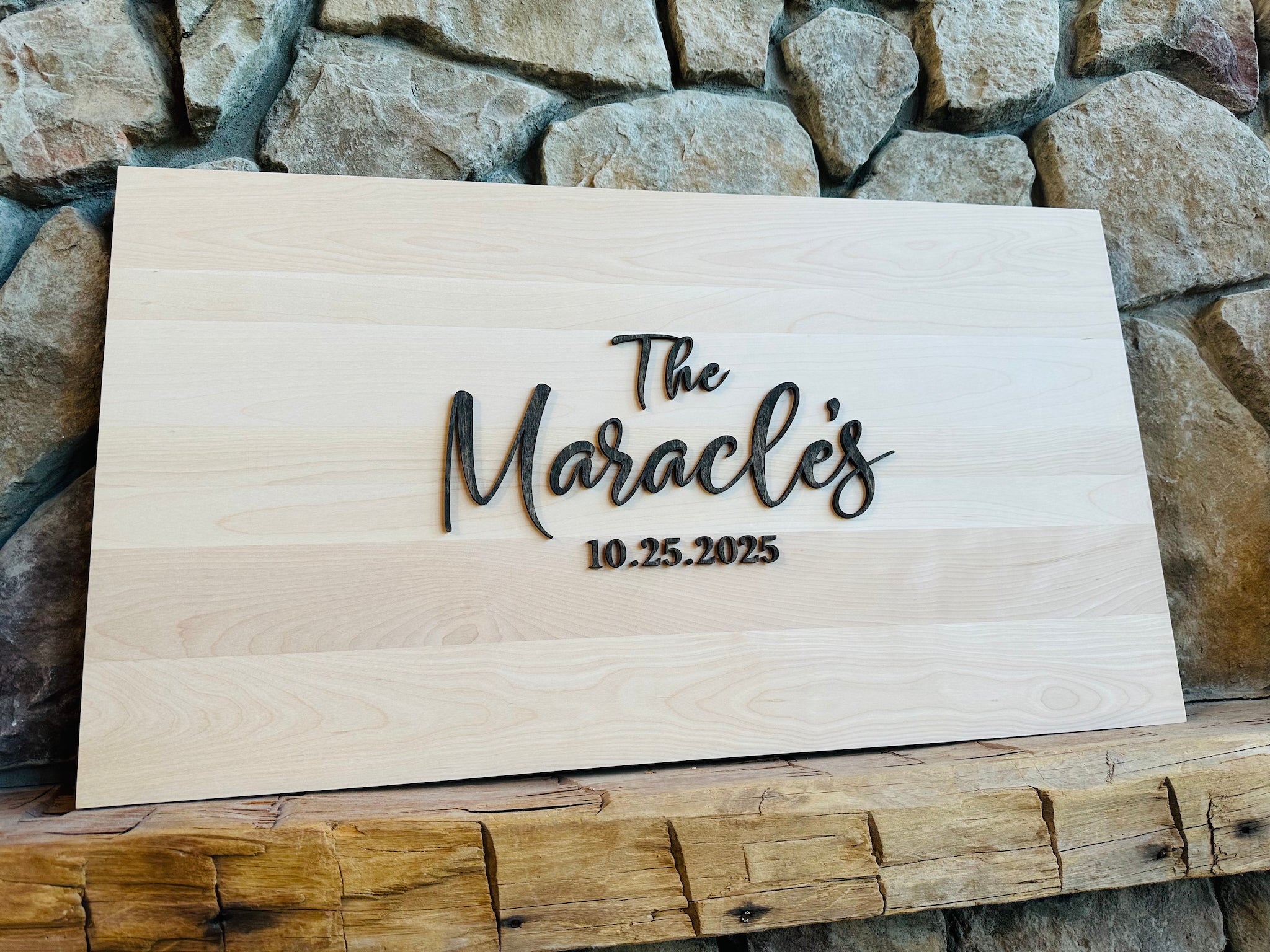 🪵 The Maracle Design — 3D Laser Cut Guestbook Alternative Sign