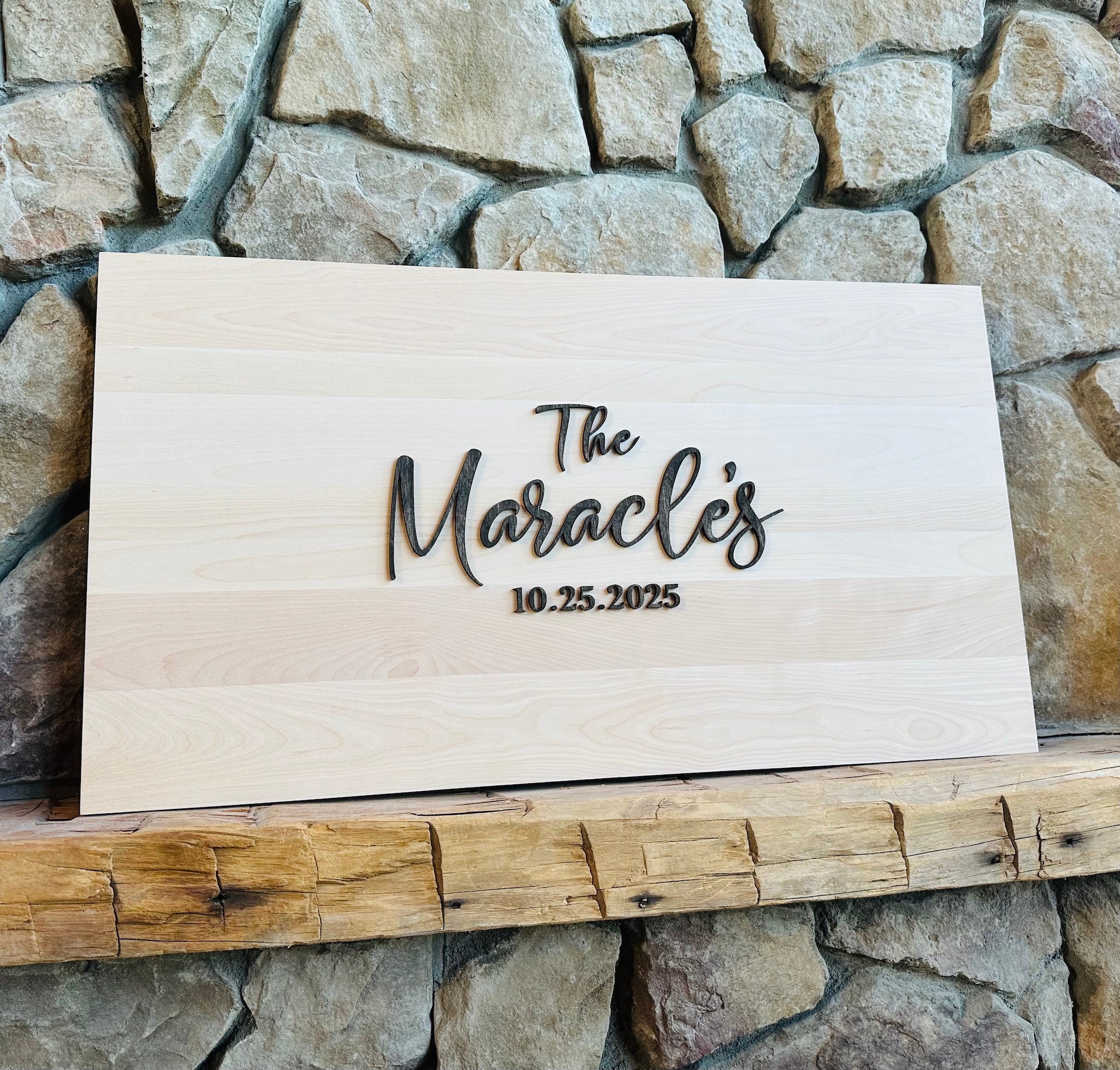 🪵 The Maracle Design — 3D Laser Cut Guestbook Alternative Sign