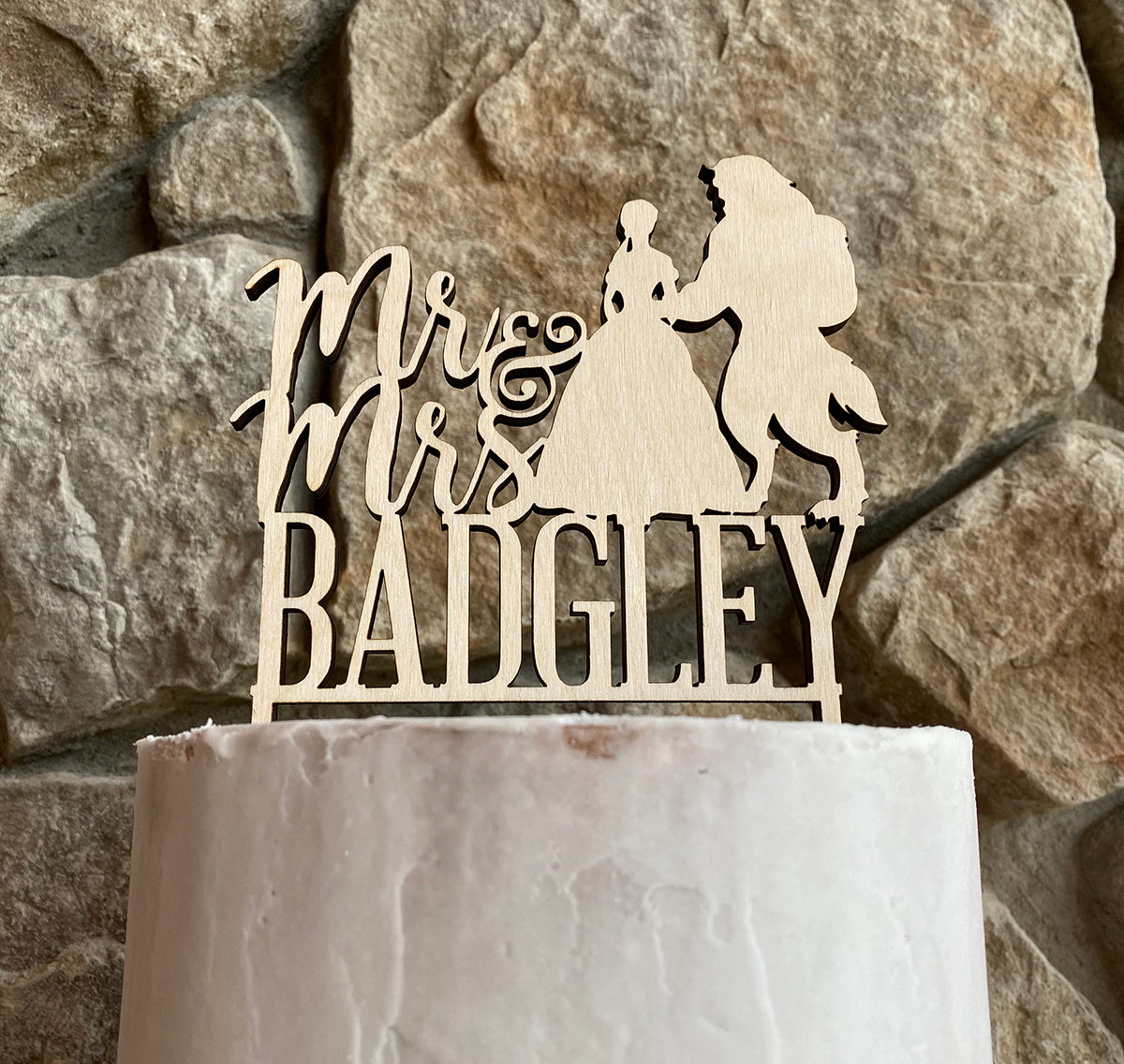 Beauty & The Beast Caketop, Wedding Caketopper