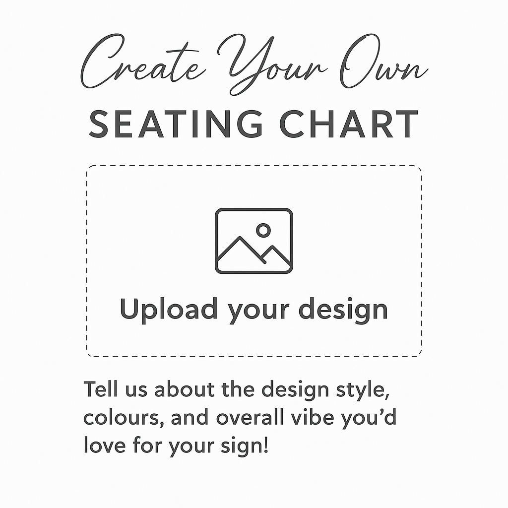 🪶 Create Your Own Wedding Seating Chart – Custom Designed by Us with Proof