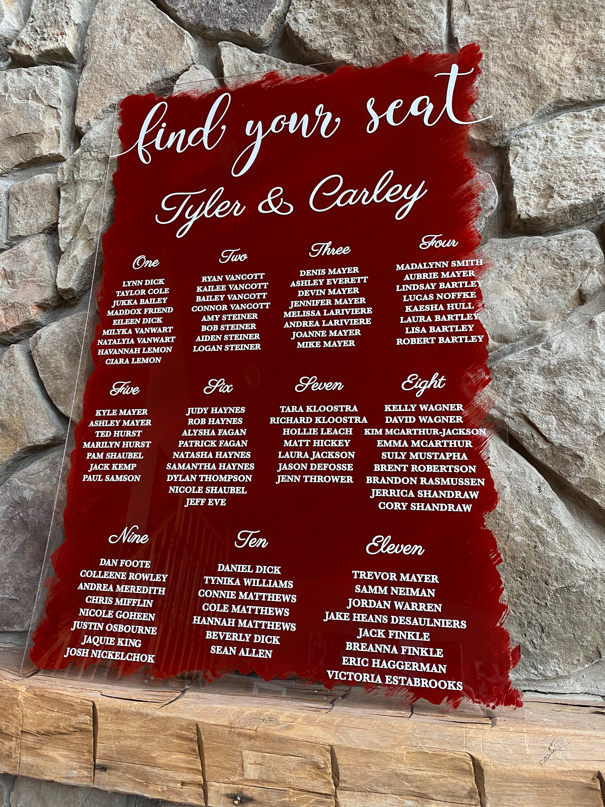 💎 Find your Seat Seating Chart 24"x36"