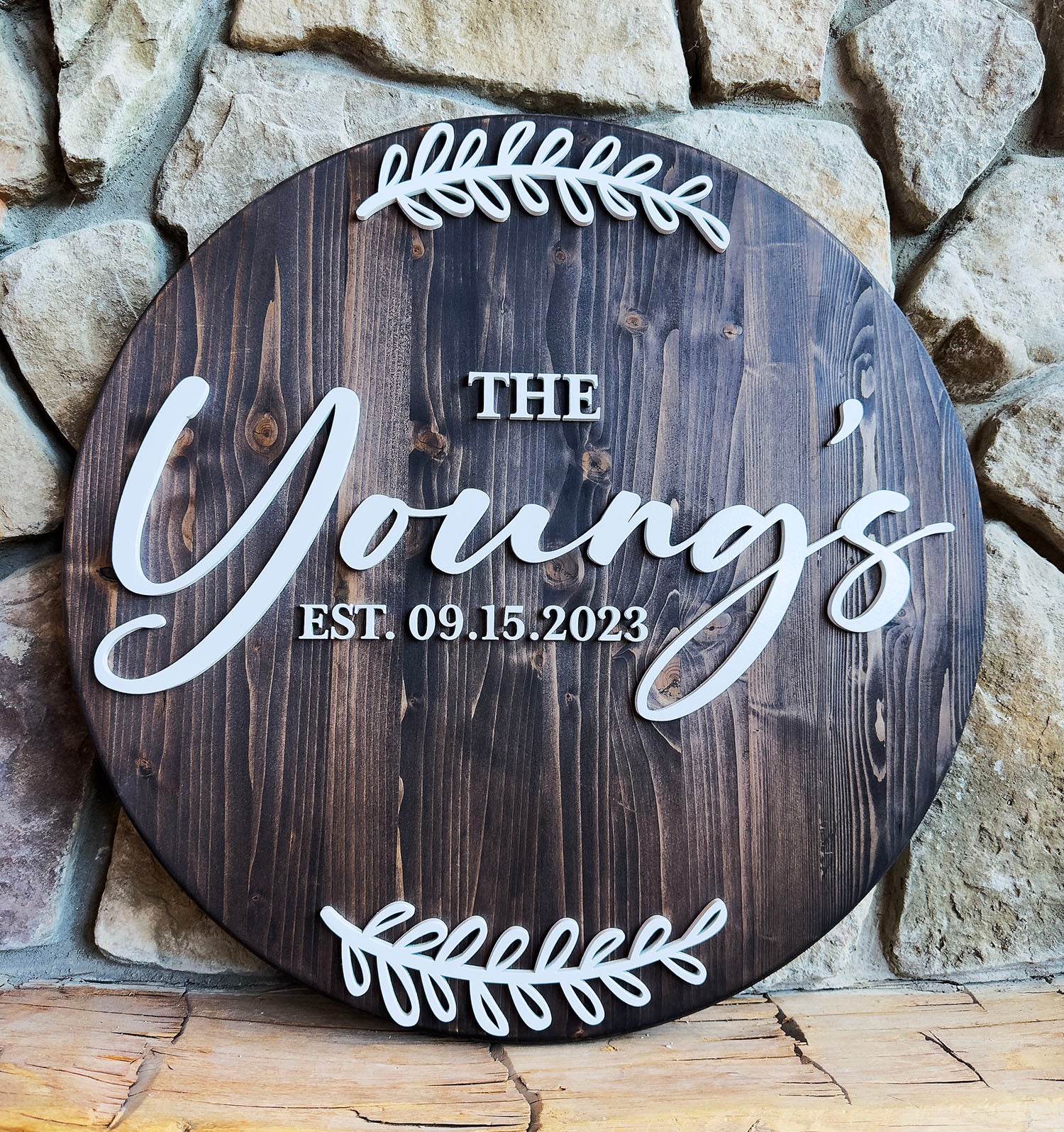 Guestbook Signature Board with Names & Wreath