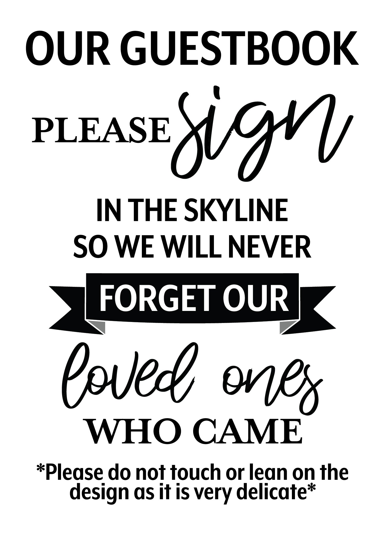 Lake Love Guestbook Alternative Sign