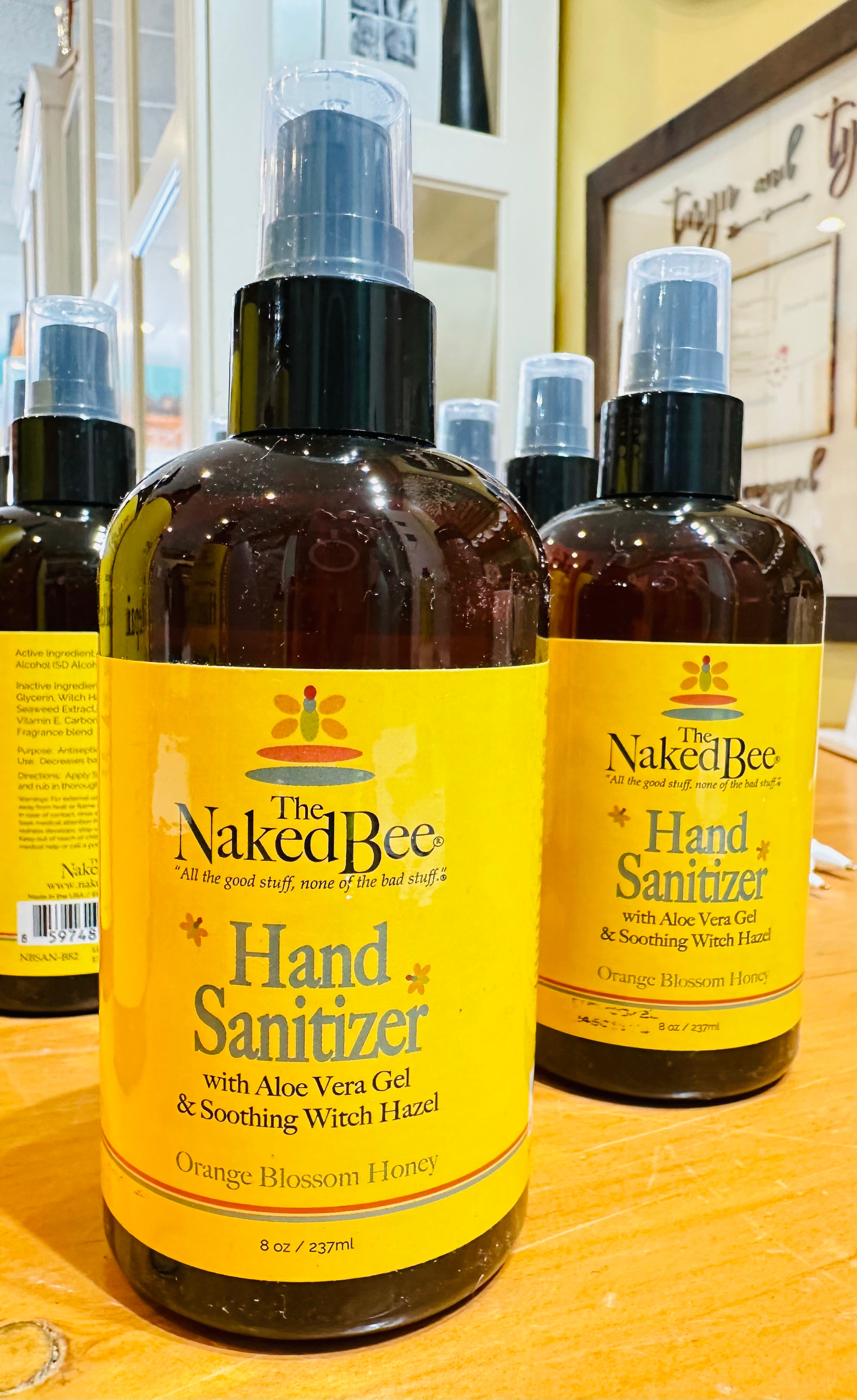 The Naked Bee Hand Sanitizer 8oz -  Short Bottle