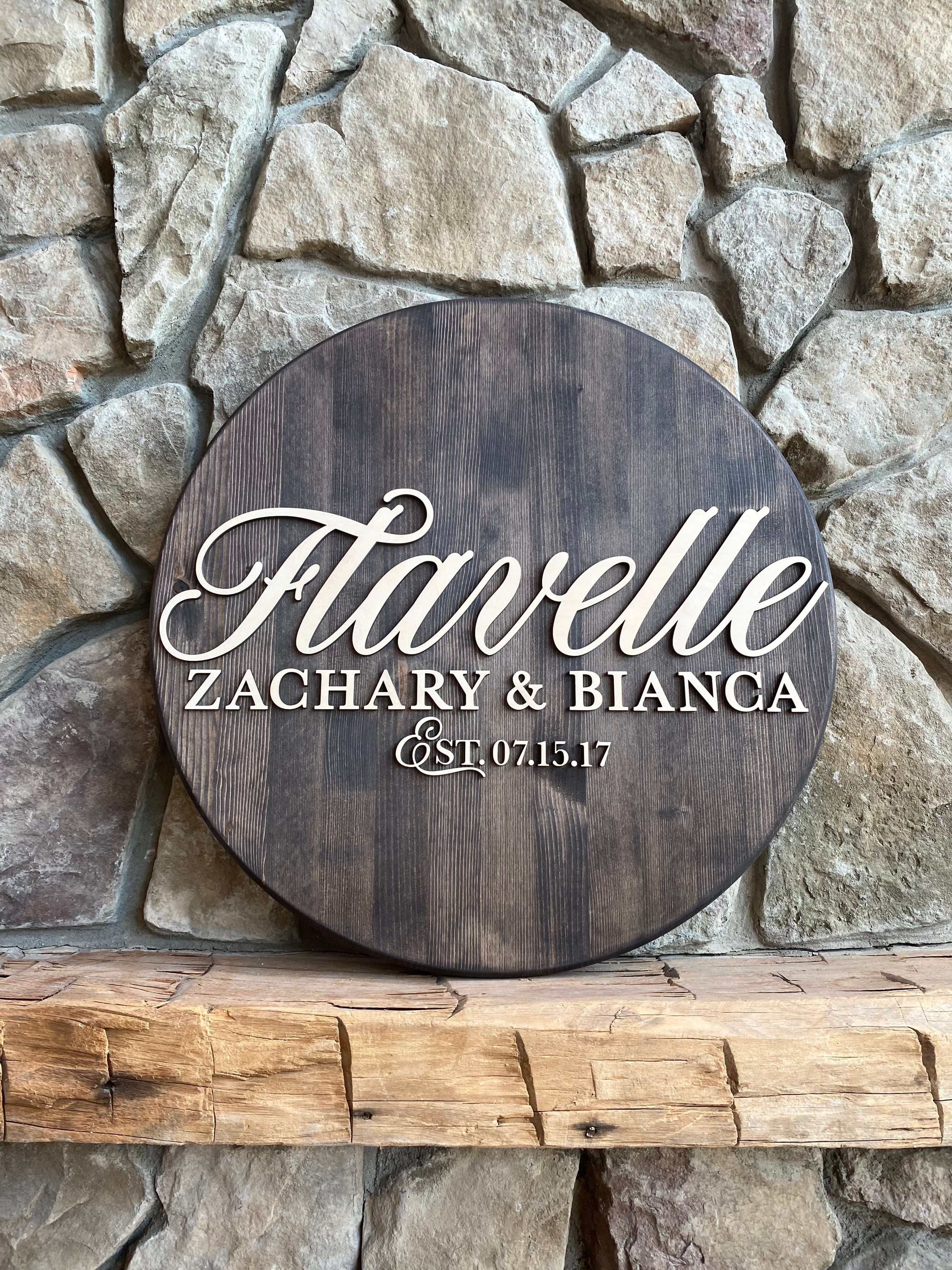 Rustic Wood Guestbook Alternative with Laser Cut Names | Personalized Wedding Keepsake Sign