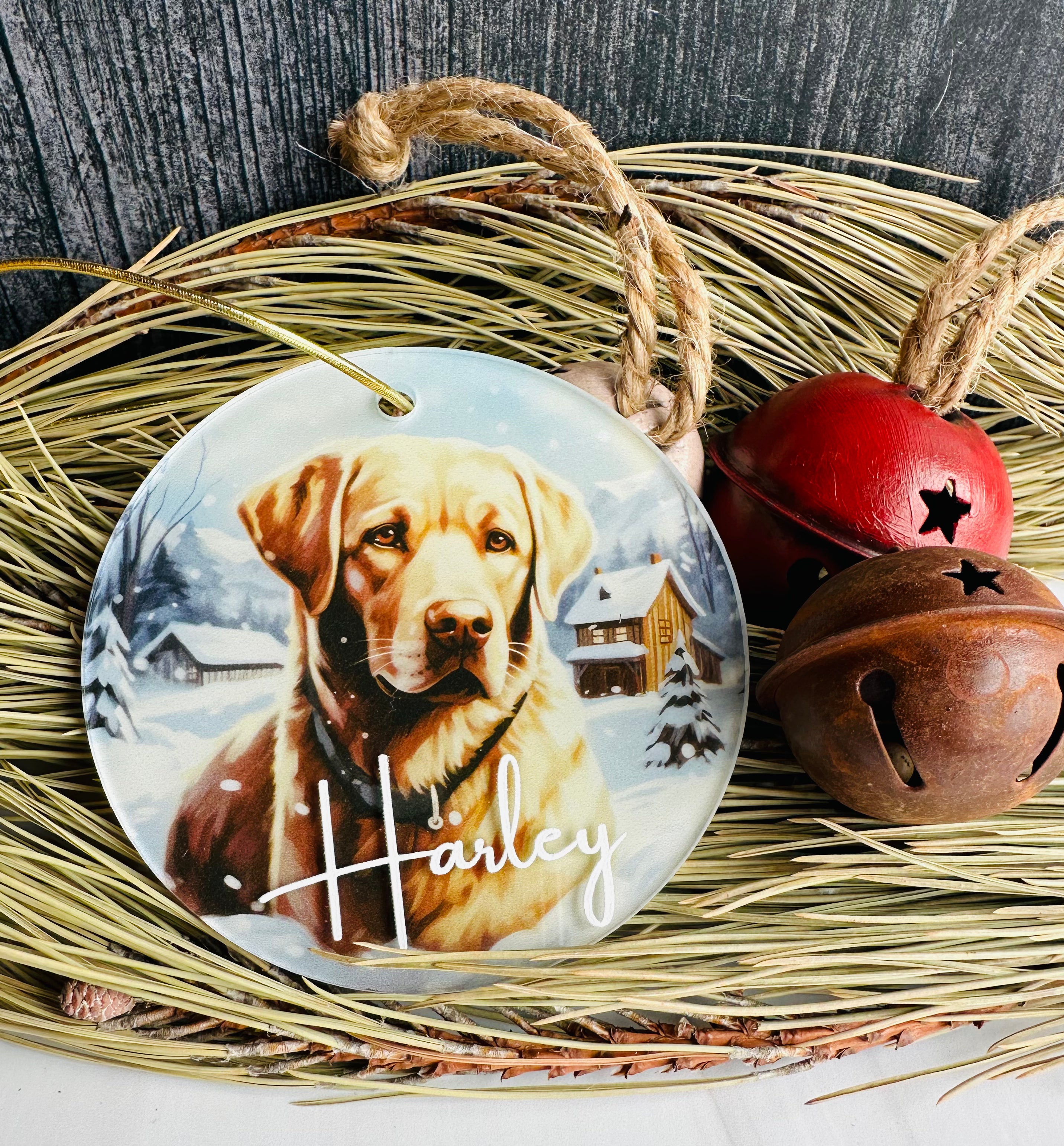 Watercolour Dog Ornaments with Name