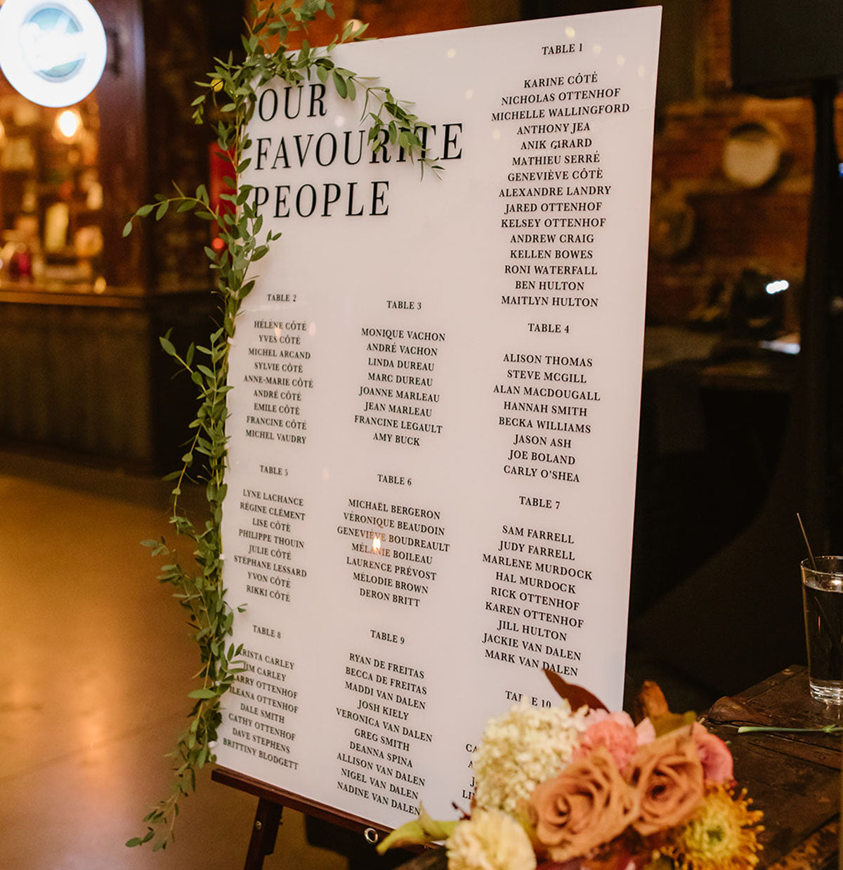 🤍 Karine Collection — “Our Favourite People” Acrylic Seating Chart