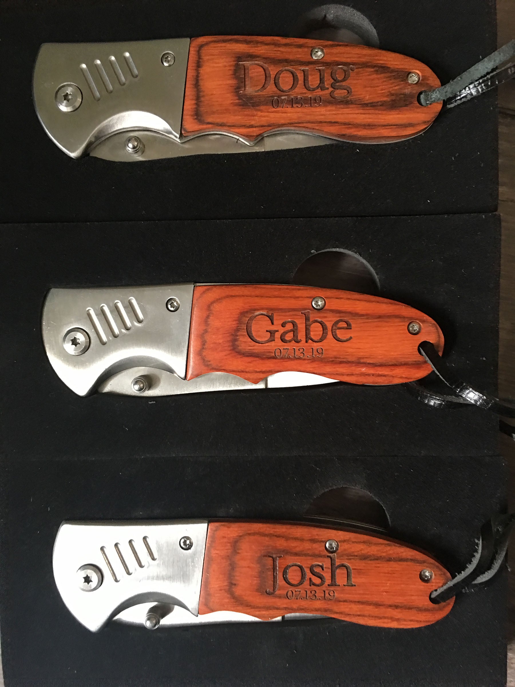 Engraved Hunting Knife