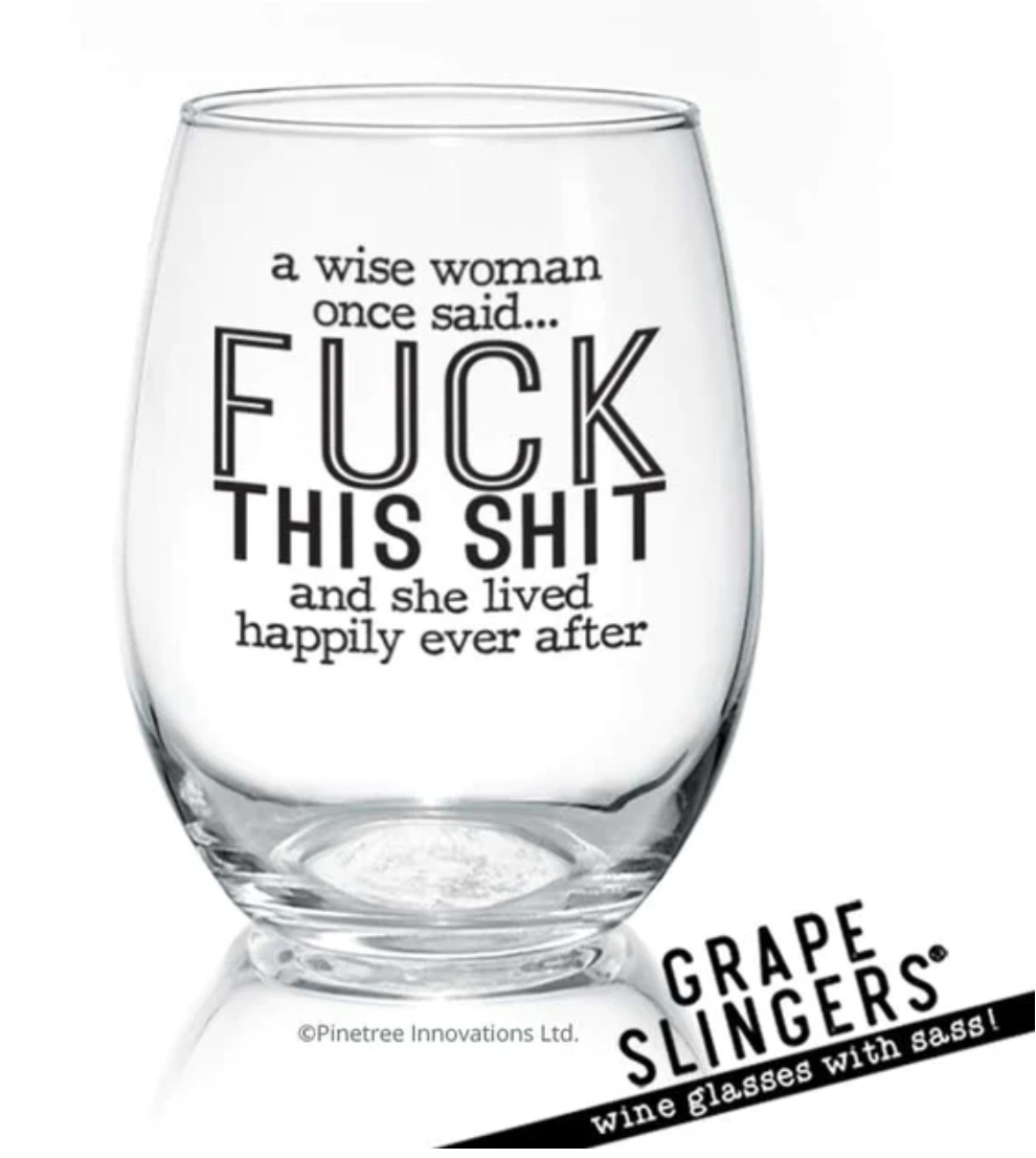 Pinetree- Sassy Stemless Wine Glass