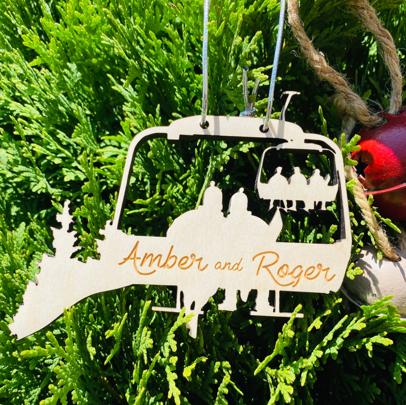 Ski Lift Ornament, Couples Ornament