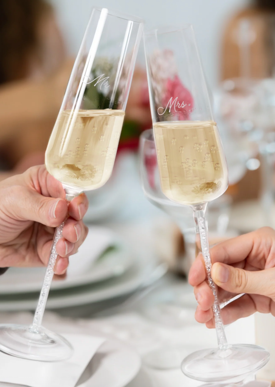 Outpouring of Love Mr & Mrs 7oz Toasting Glass Set