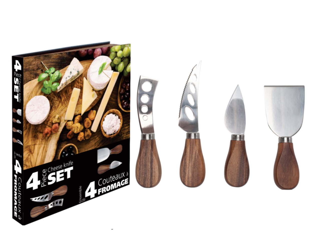 Acacia 4pc Cheese Knife Set