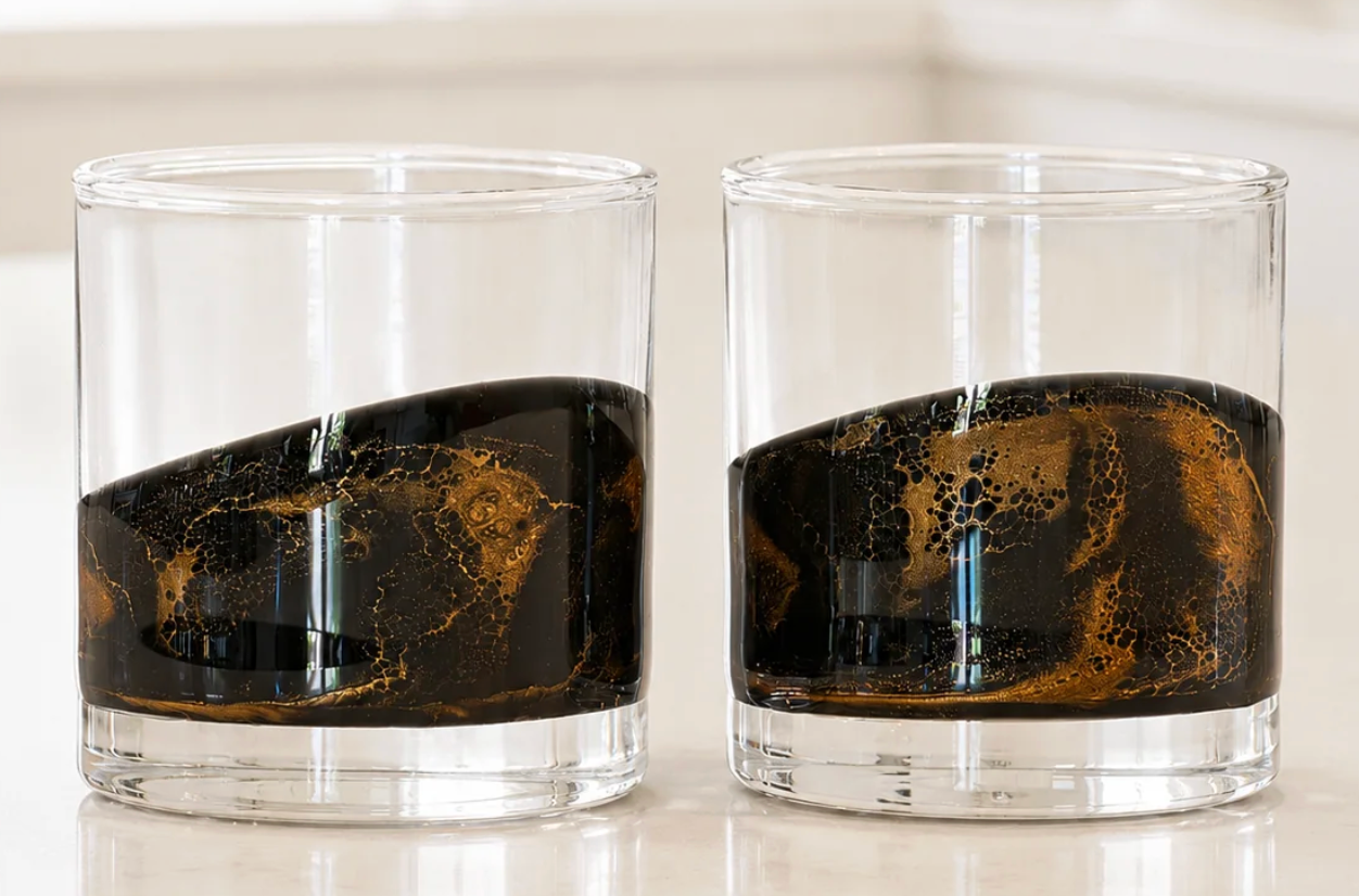 Lynn & Lianna Resin Whiskey Glass Set of 2