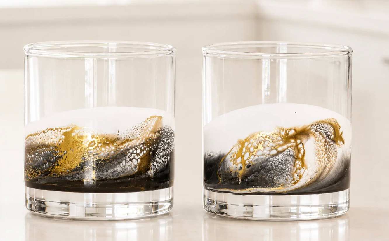 Lynn & Lianna Resin Whiskey Glass Set of 2